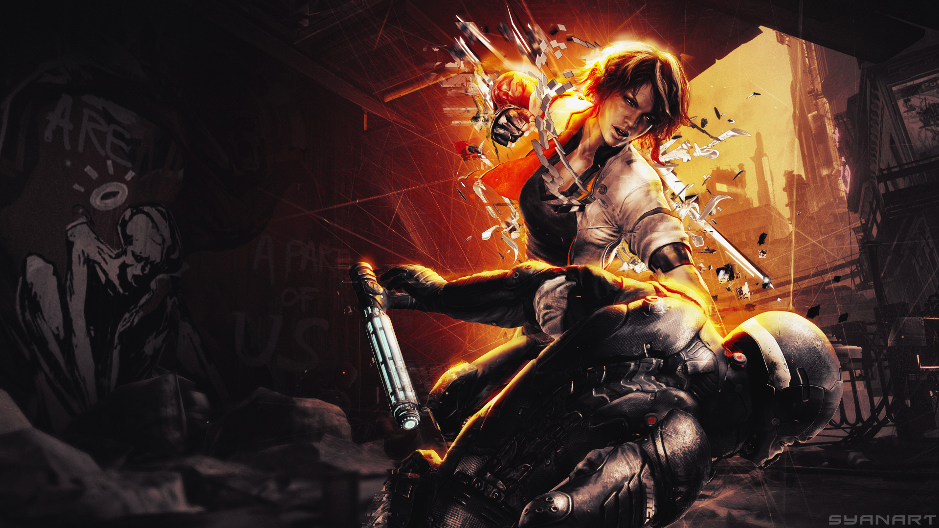 Remember Me Nilin fighting robot HD Wallpaper