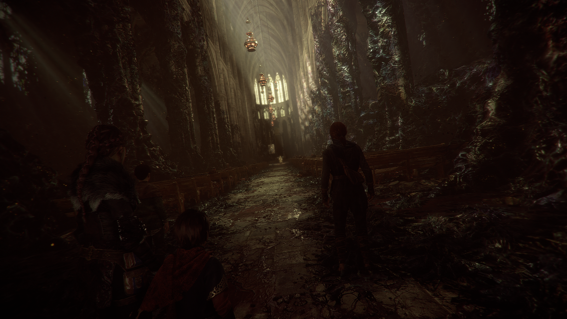 Amicia from A Plague Tale Innocence in a church HD Wallpaper