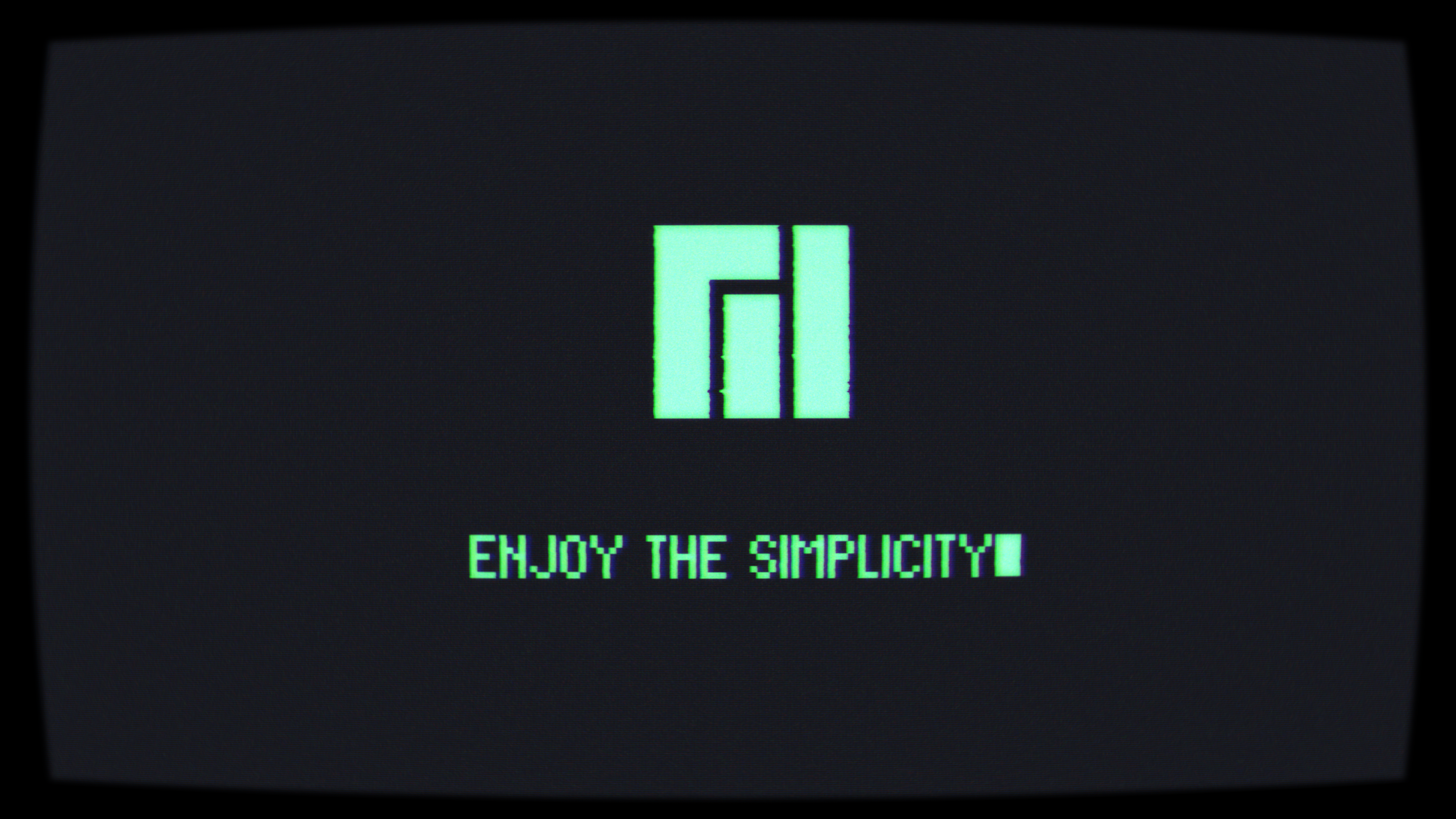 Manjaro Linux logo and text on CRT screen HD Wallpaper