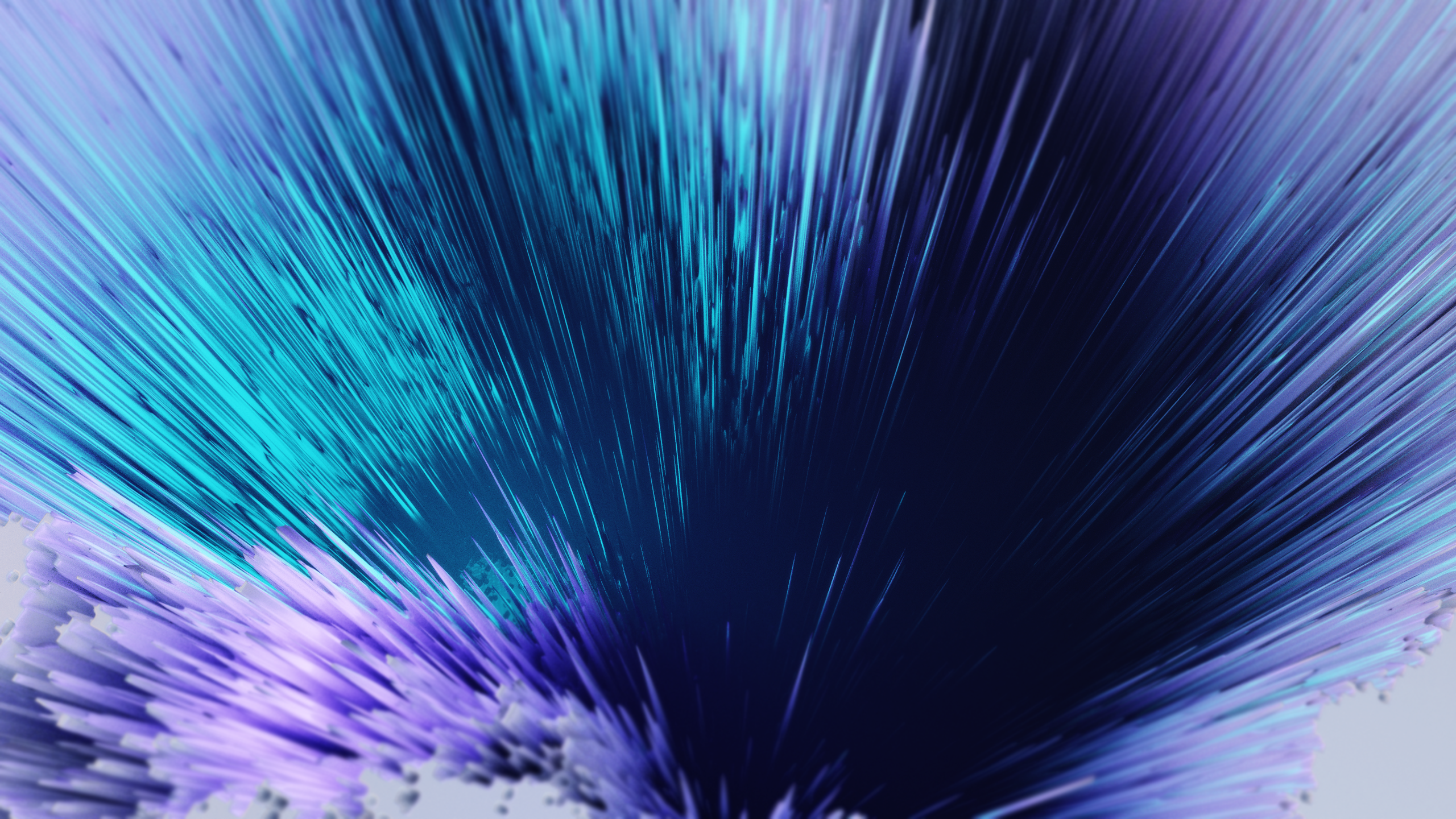 Abstract 3D spikes in blue and purple HD Wallpaper