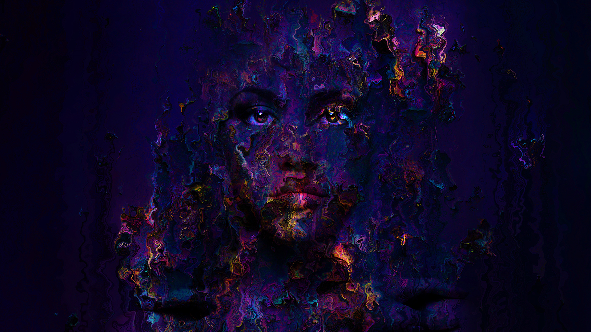 Abstract portrait of a woman by Stu Ballinger HD Wallpaper