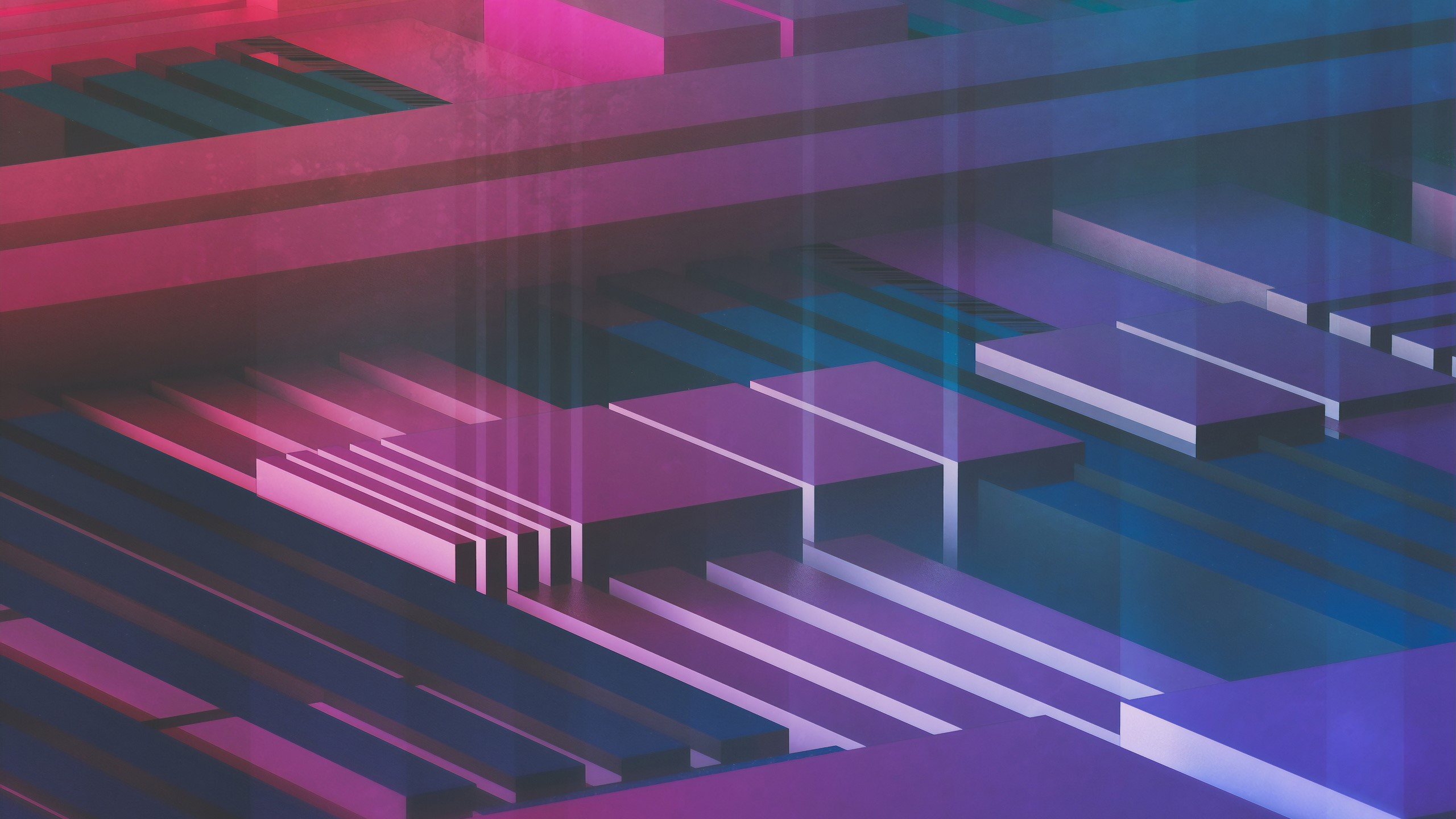Abstract 3D render with geometric shapes HD Wallpaper