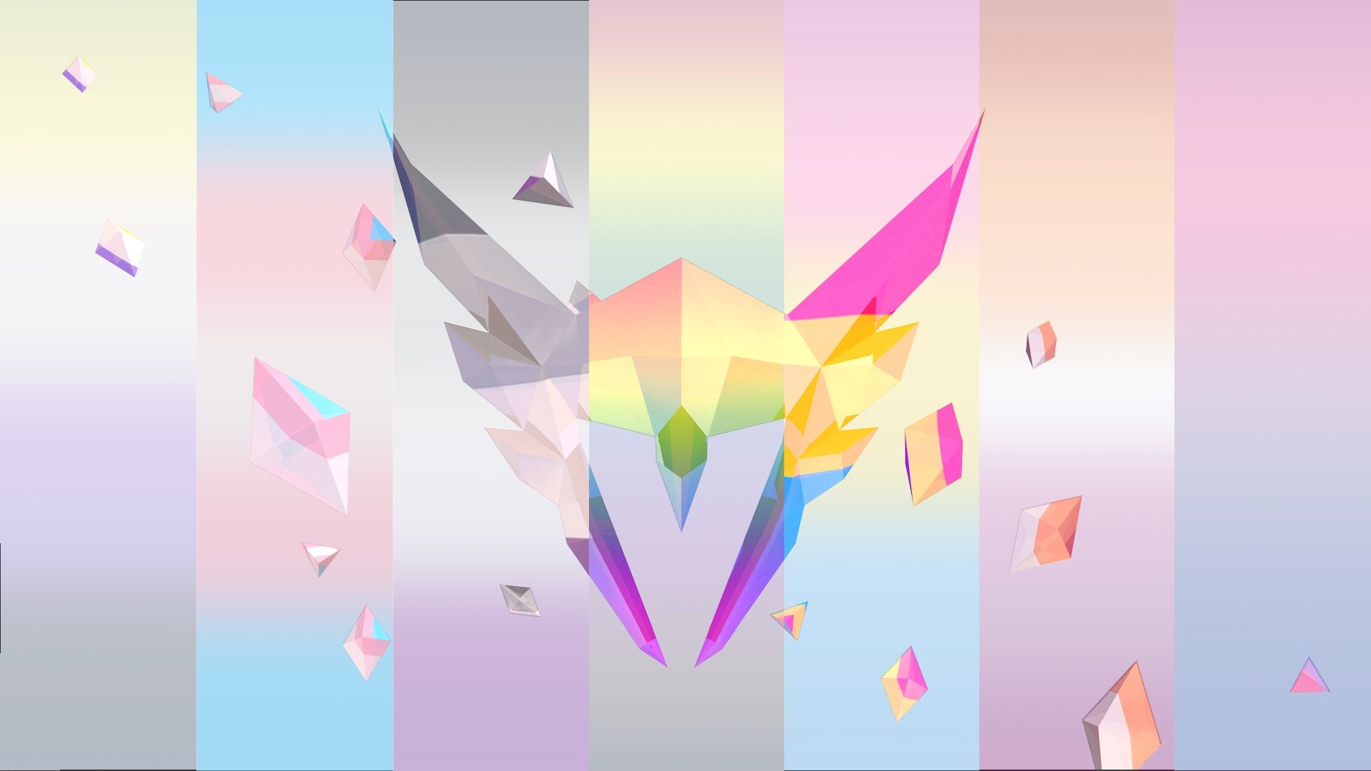 Overwatch League abstract geometric logo with crystals HD Wallpaper