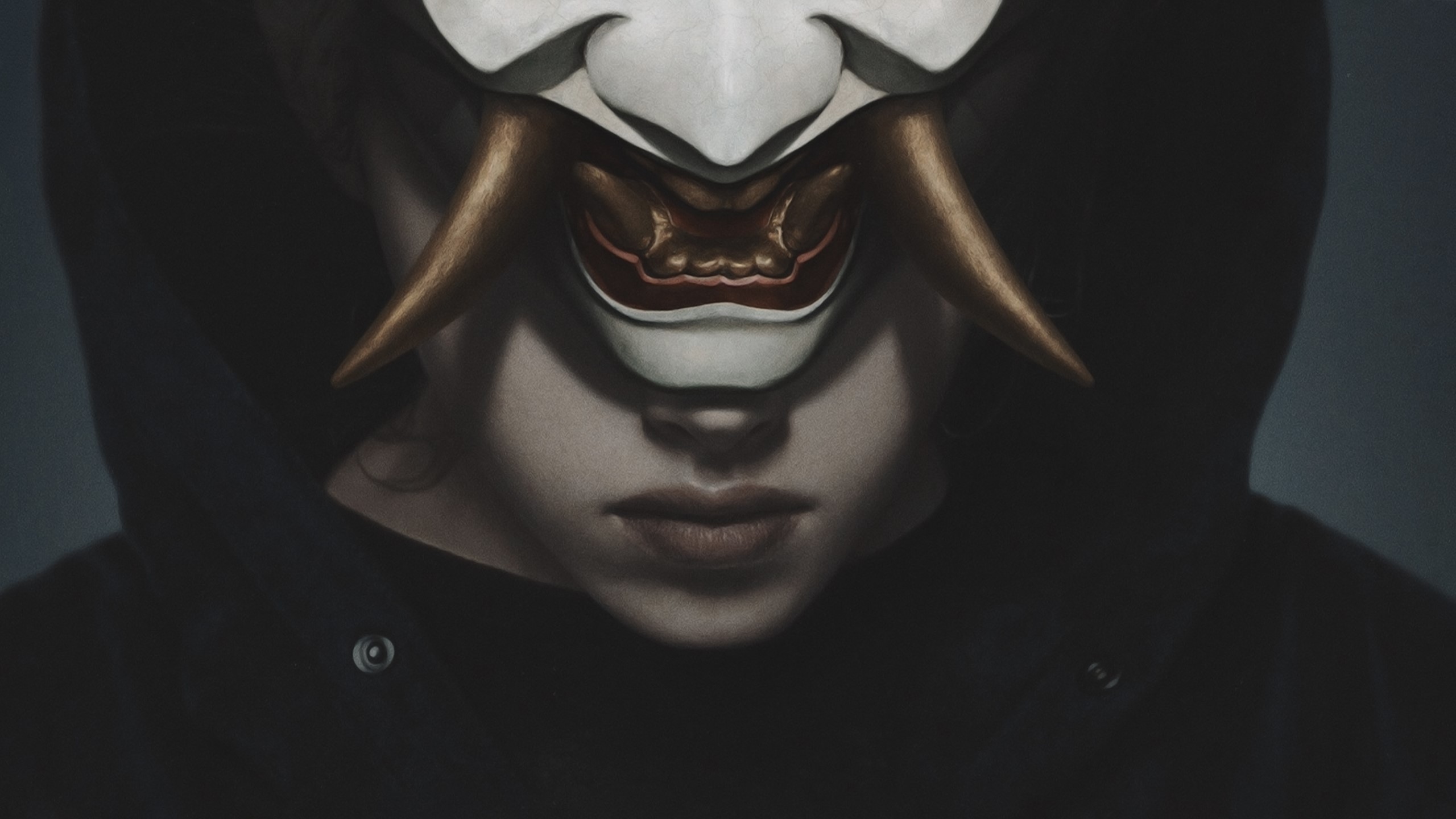 Person wearing an Oni mask HD Wallpaper
