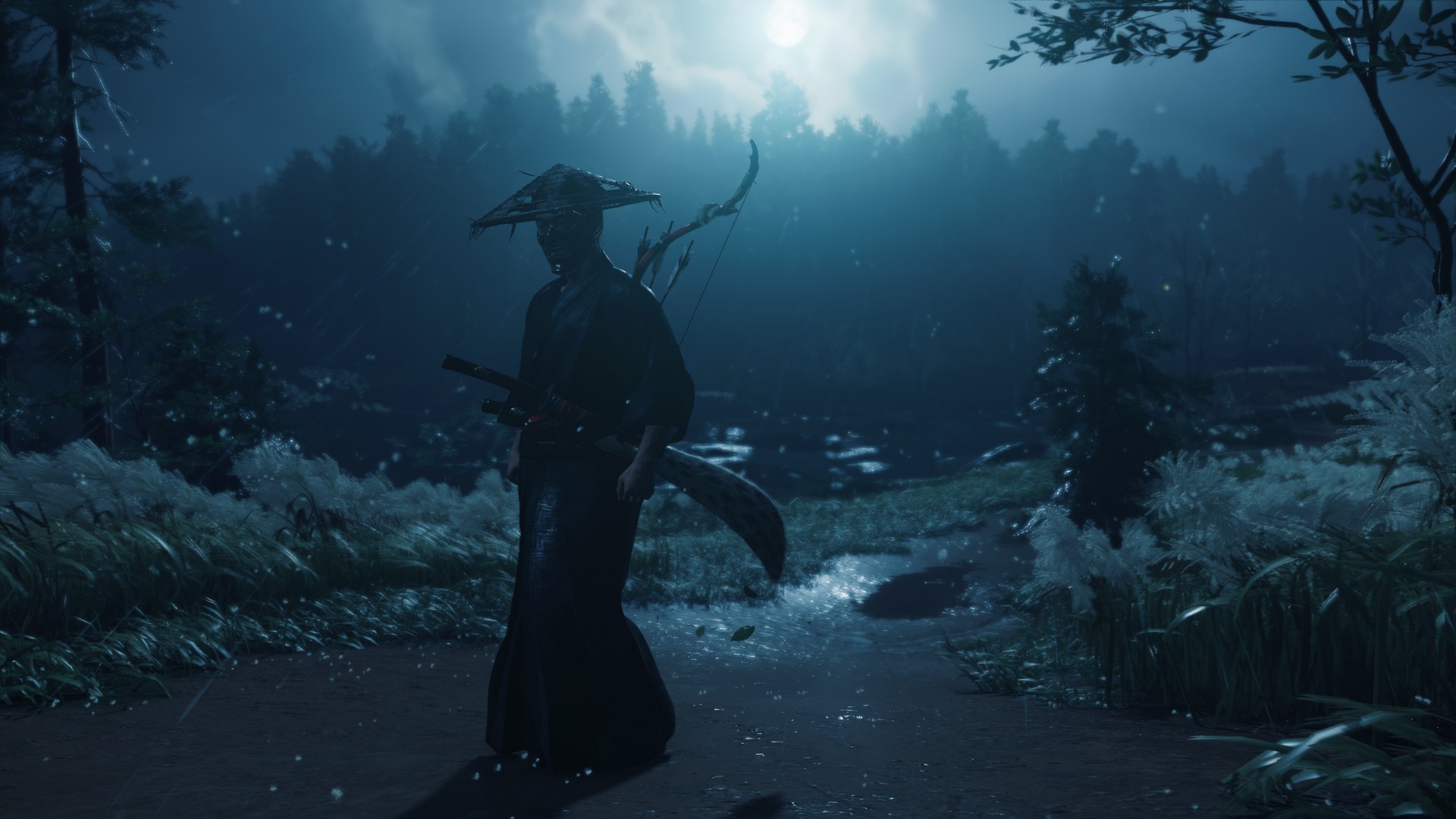 Samurai with bow and sword in Ghost of Tsushima HD Wallpaper