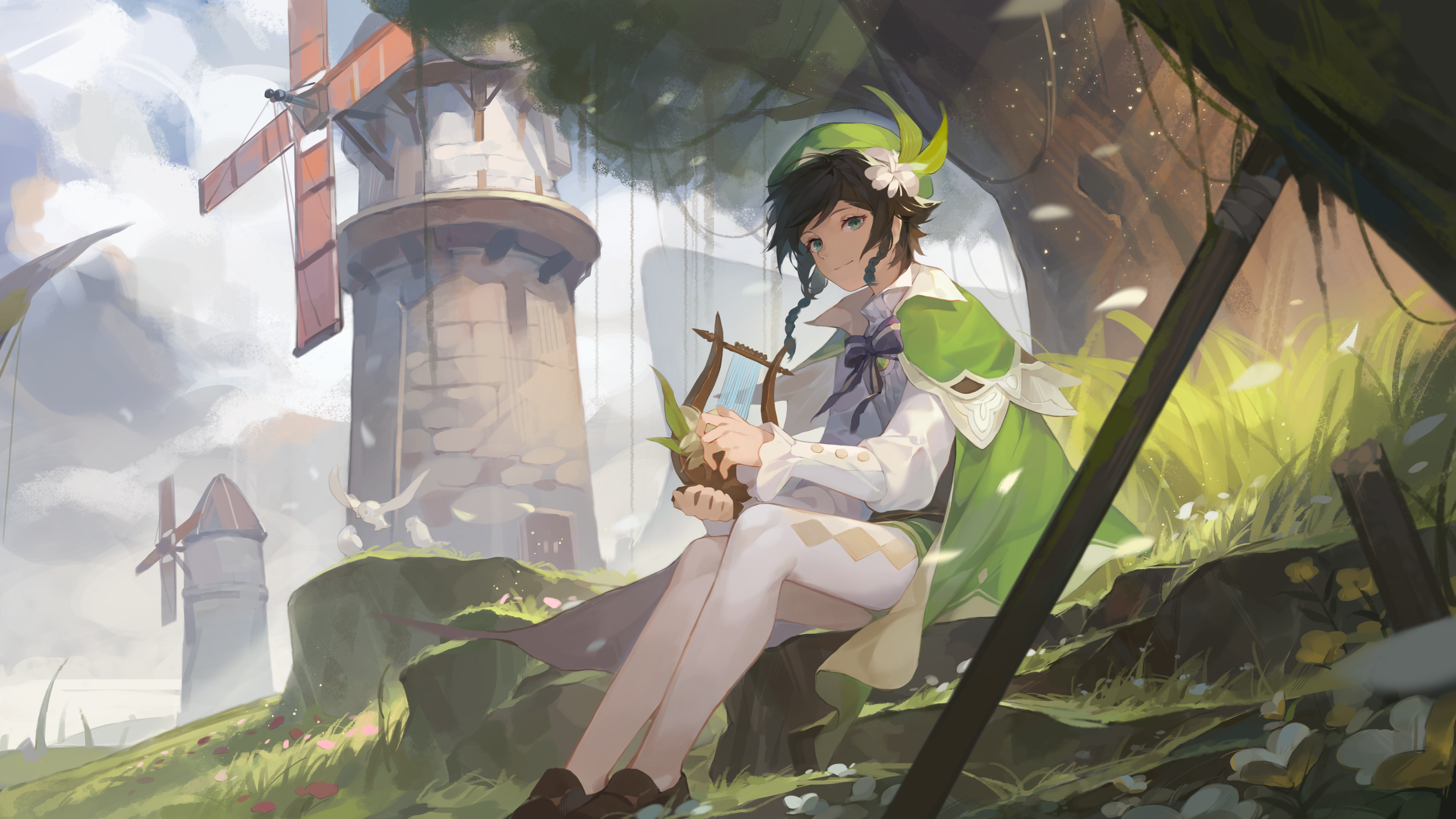 Venti (Genshin Impact) 4K HD Wallpaper