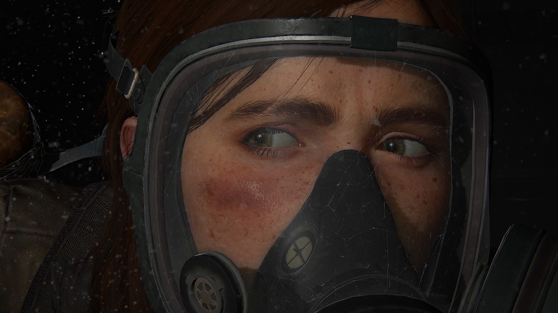 Ellie from The Last of Us Part II wearing a gas mask HD Wallpaper