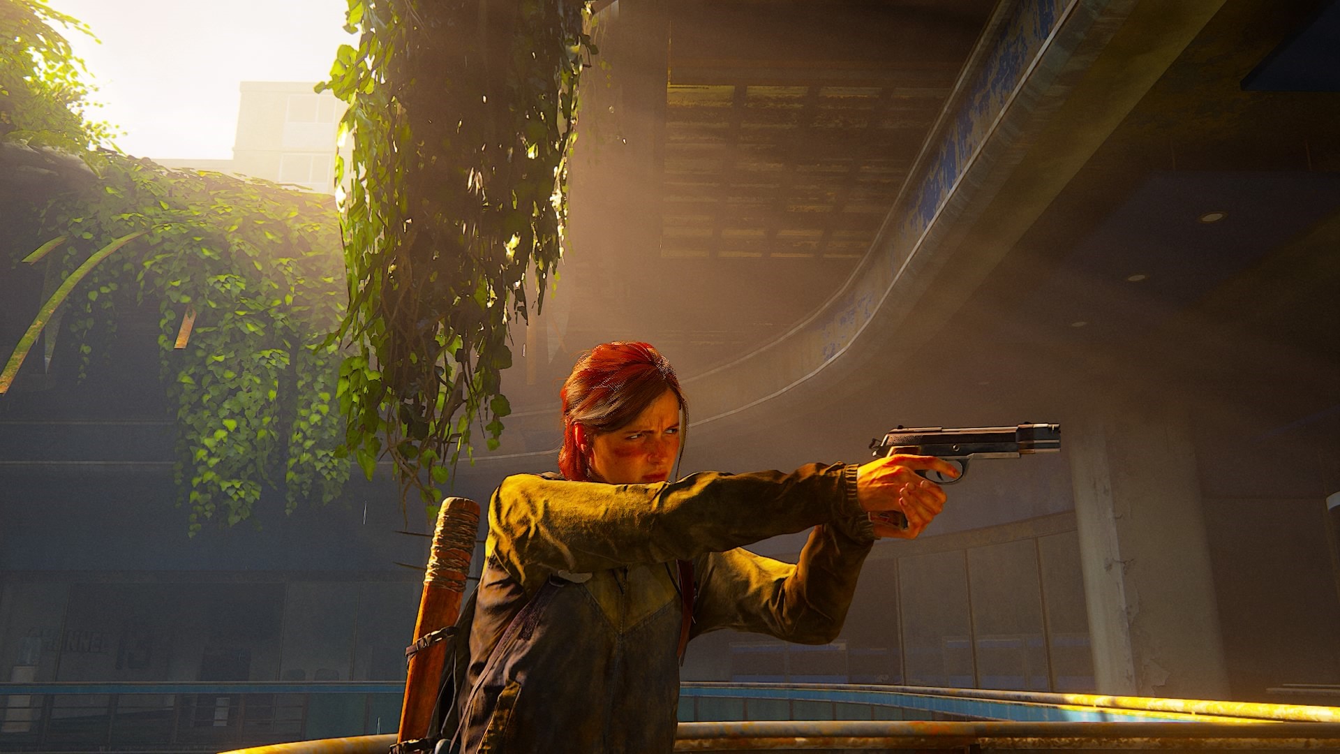 Ellie from The Last of Us Part II holding a pistol HD Wallpaper