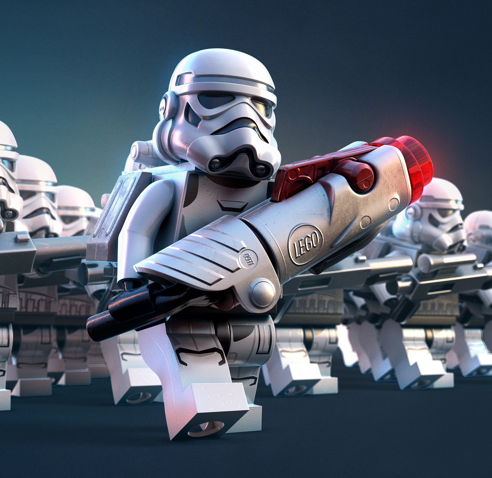 LEGO Star Wars Stormtroopers with blasters HD Wallpaper
