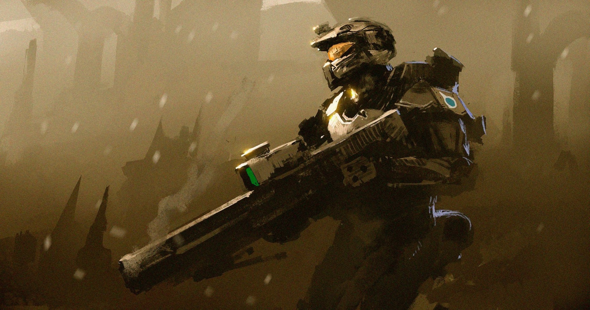 Master Chief from Halo Infinite holding a sniper rifle HD Wallpaper