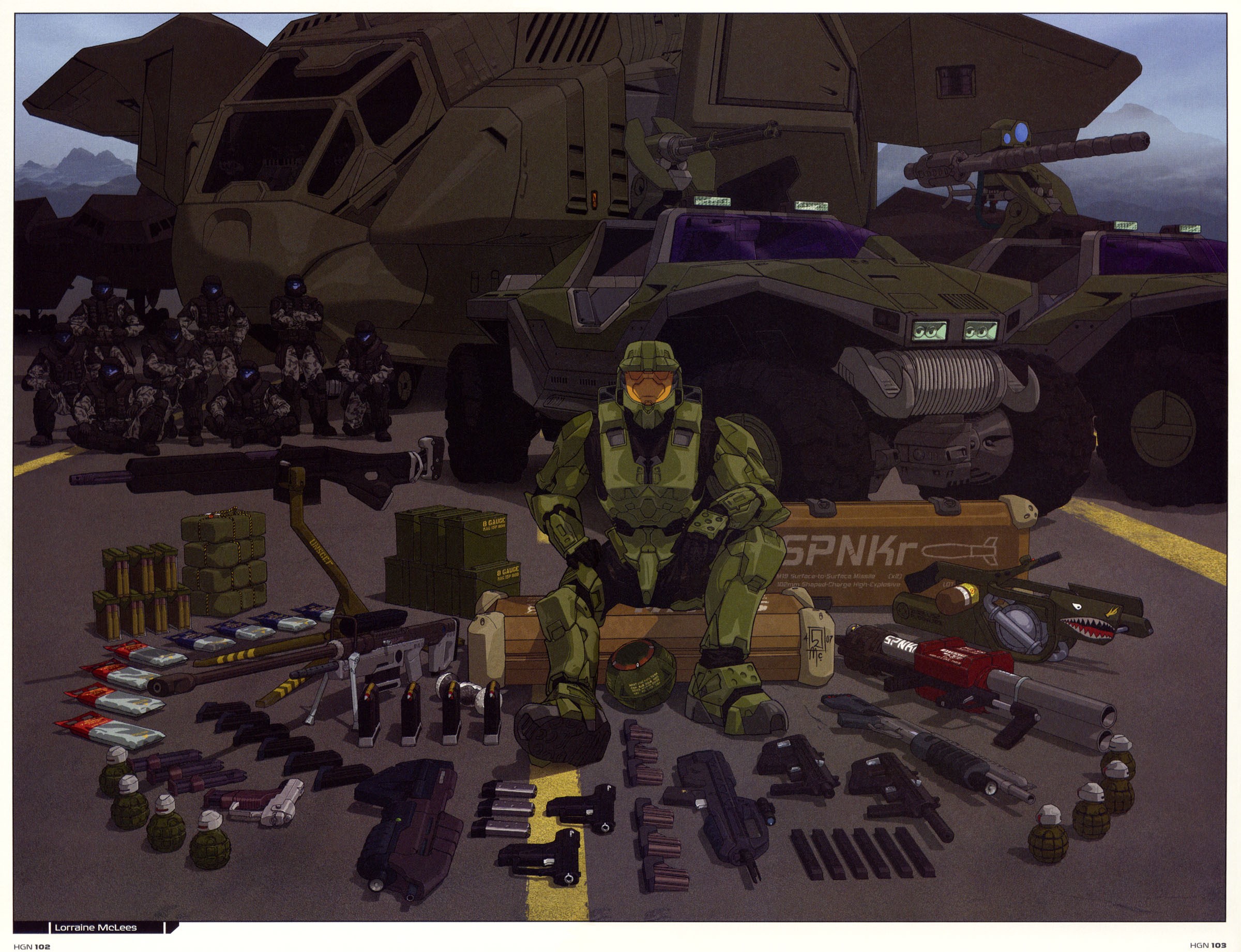 Master Chief with UNSC military equipment HD Wallpaper