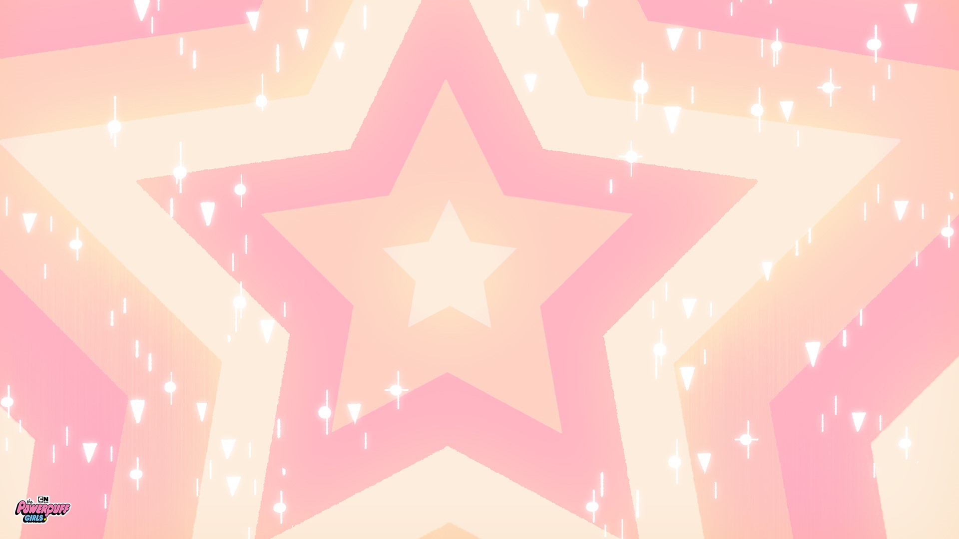 The Powerpuff Girls logo with stars HD Wallpaper