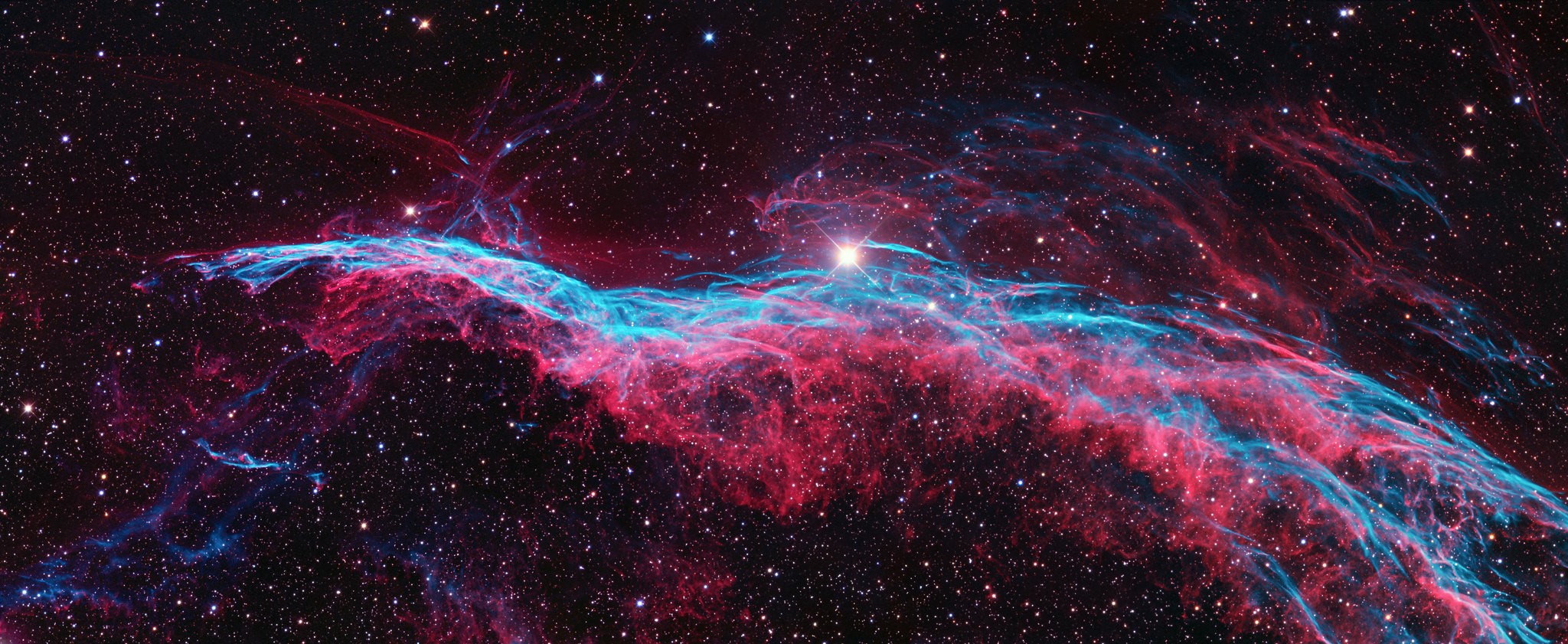Veil Nebula in space art HD Wallpaper