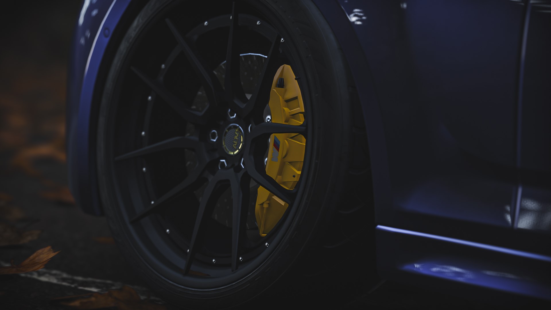 BMW M5 F90 wheel and yellow brake caliper HD Wallpaper