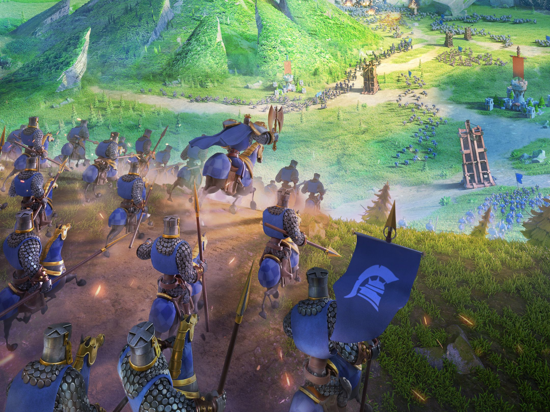 Rise Of Kingdoms Knights on Horseback Battle HD Wallpaper