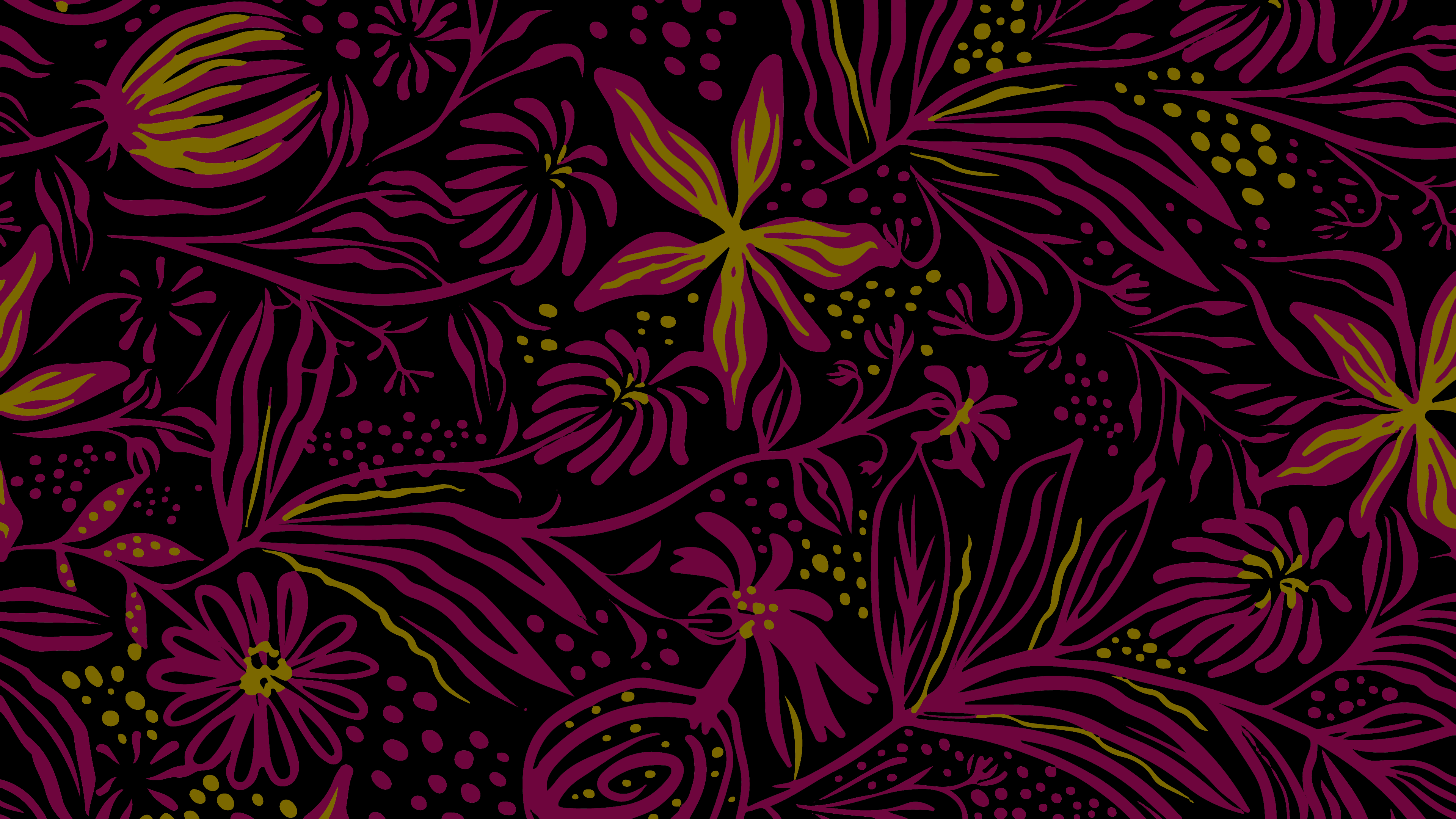 4K purple floral pattern artwork HD Wallpaper