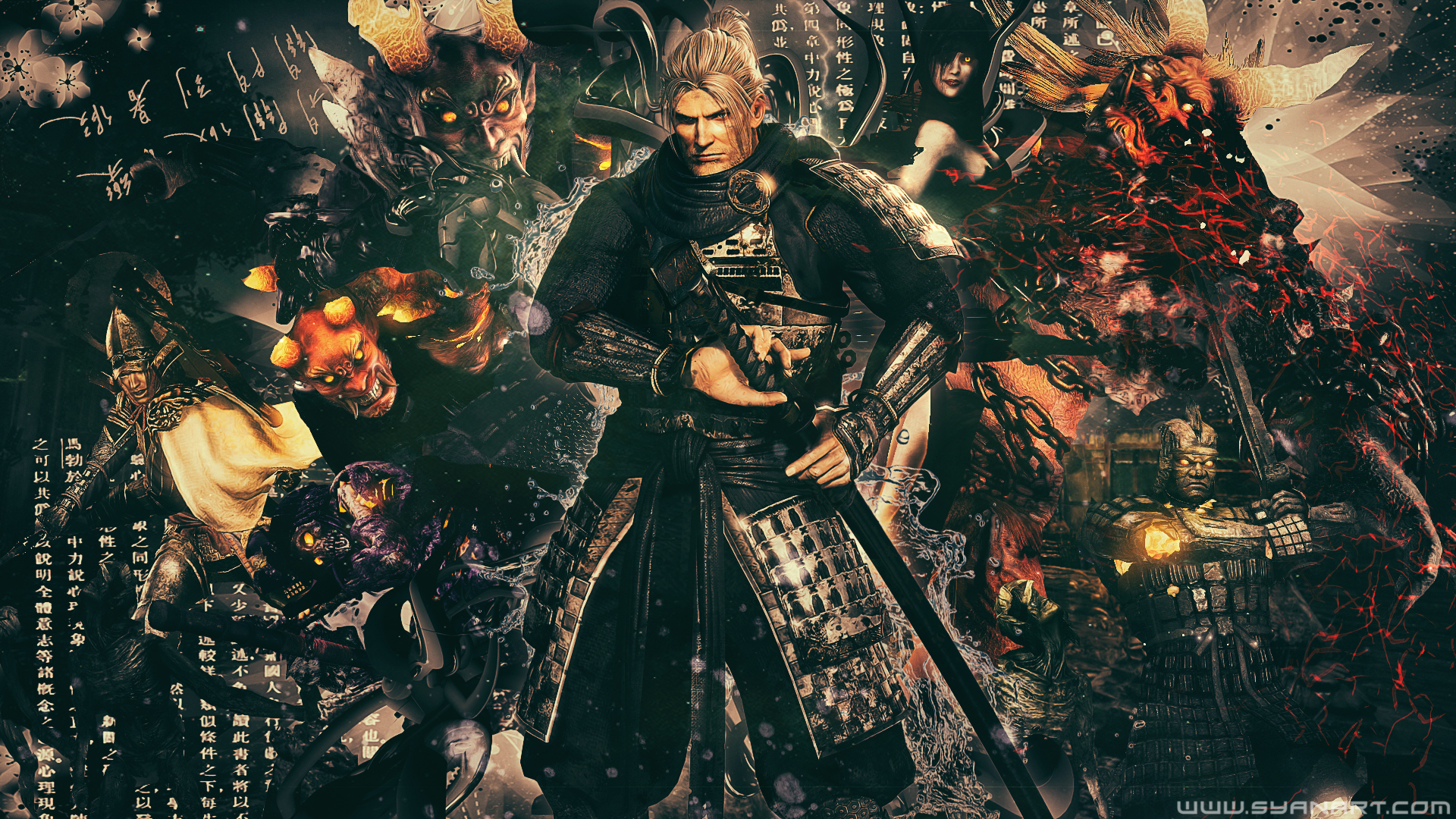 Nioh HD Characters and Demons HD Wallpaper