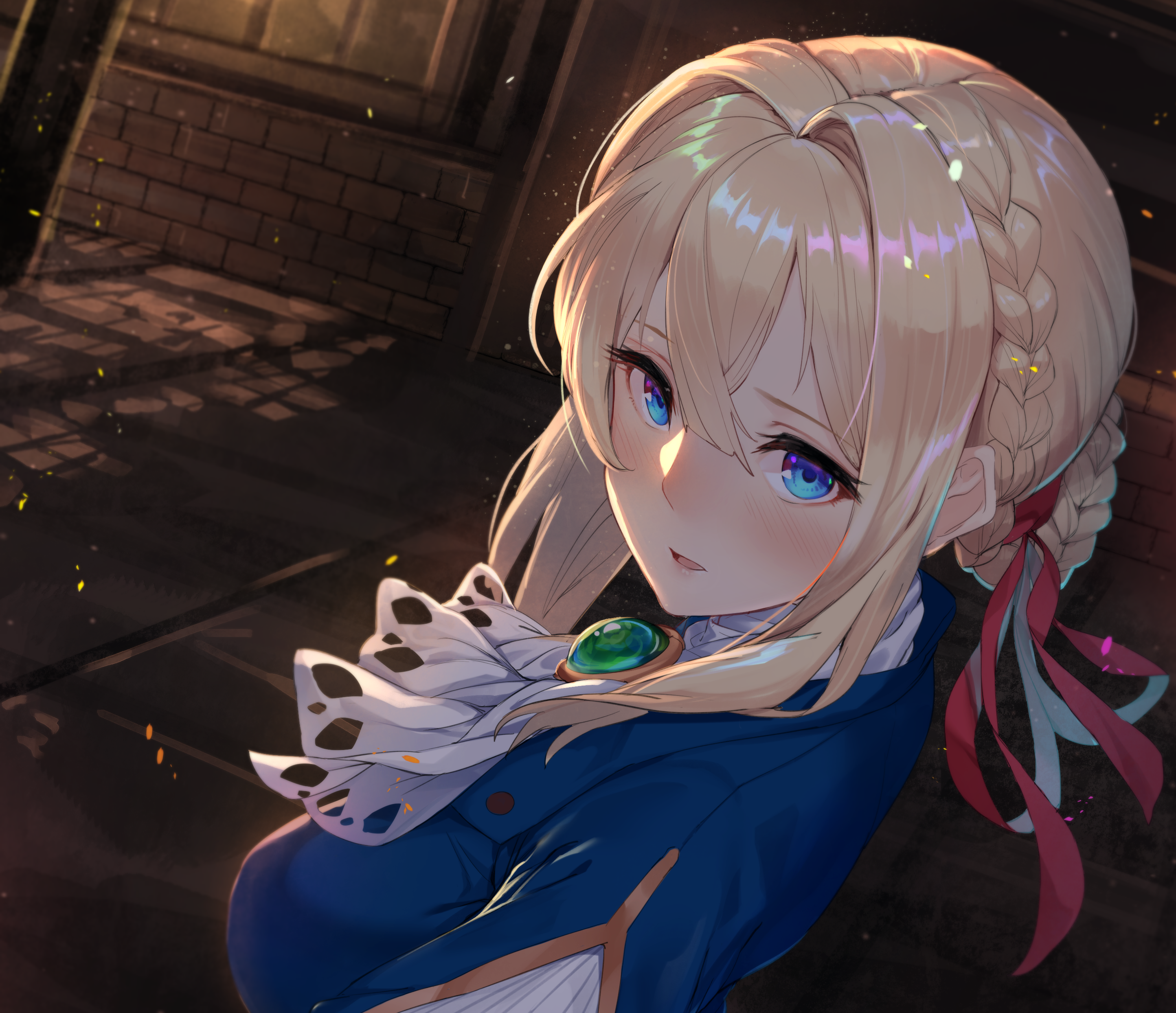 Violet Evergarden with blue eyes HD Wallpaper