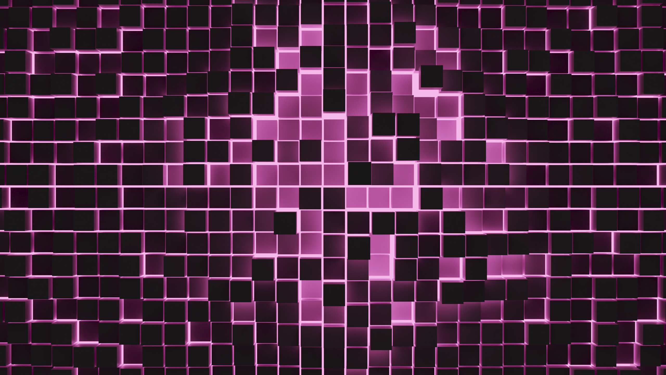 Abstract 3D purple cubes background HD Wallpaper