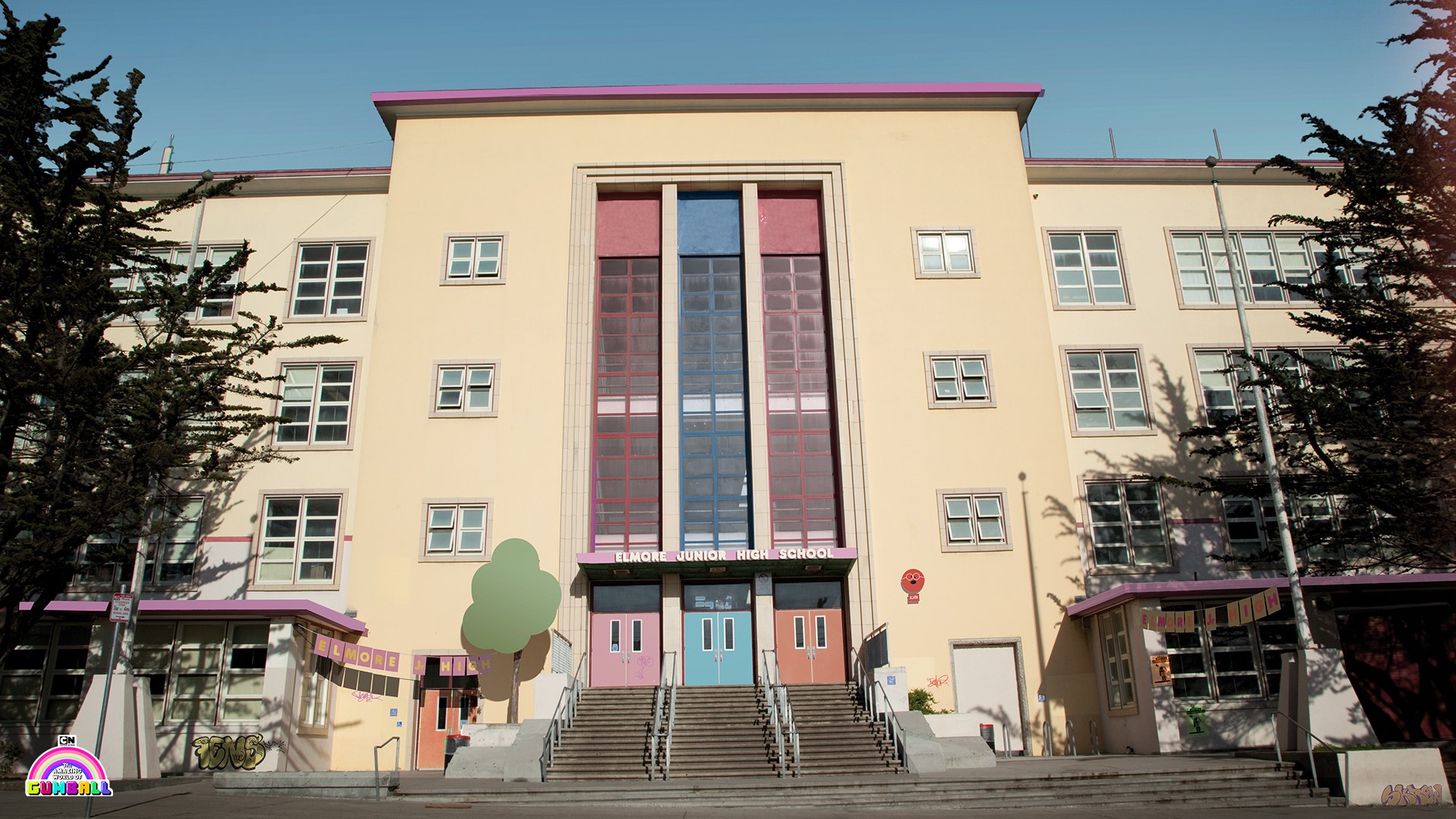 Elmore Junior High School from The Amazing World of Gumball HD Wallpaper