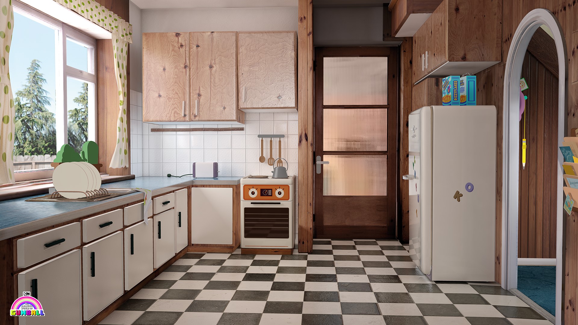 Gumball kitchen scene HD Wallpaper