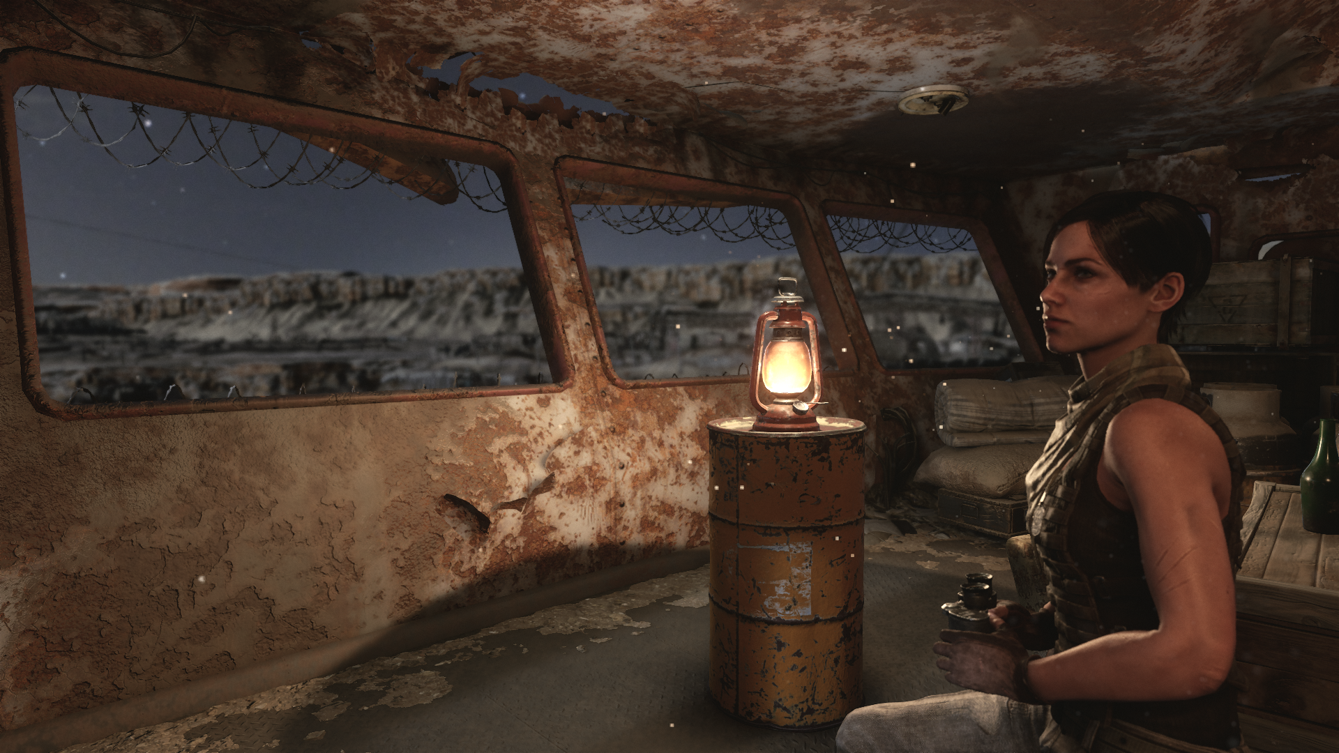 Anna from Metro Exodus in a rusty interior HD Wallpaper