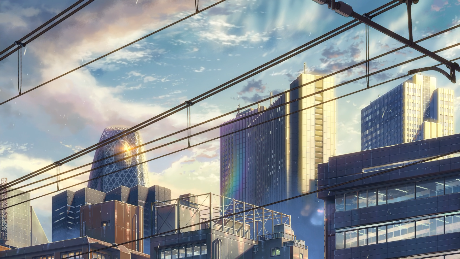 The Garden of Words Anime Cityscape HD Wallpaper