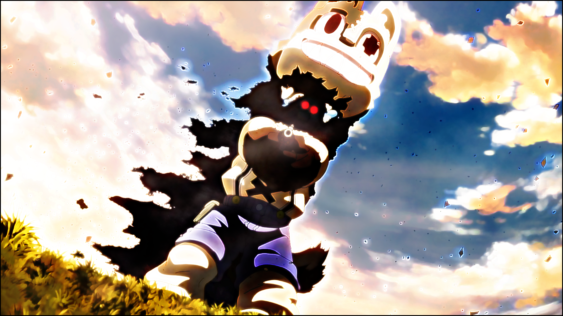 Character from Gleipnir in front of a cloudy sky HD Wallpaper
