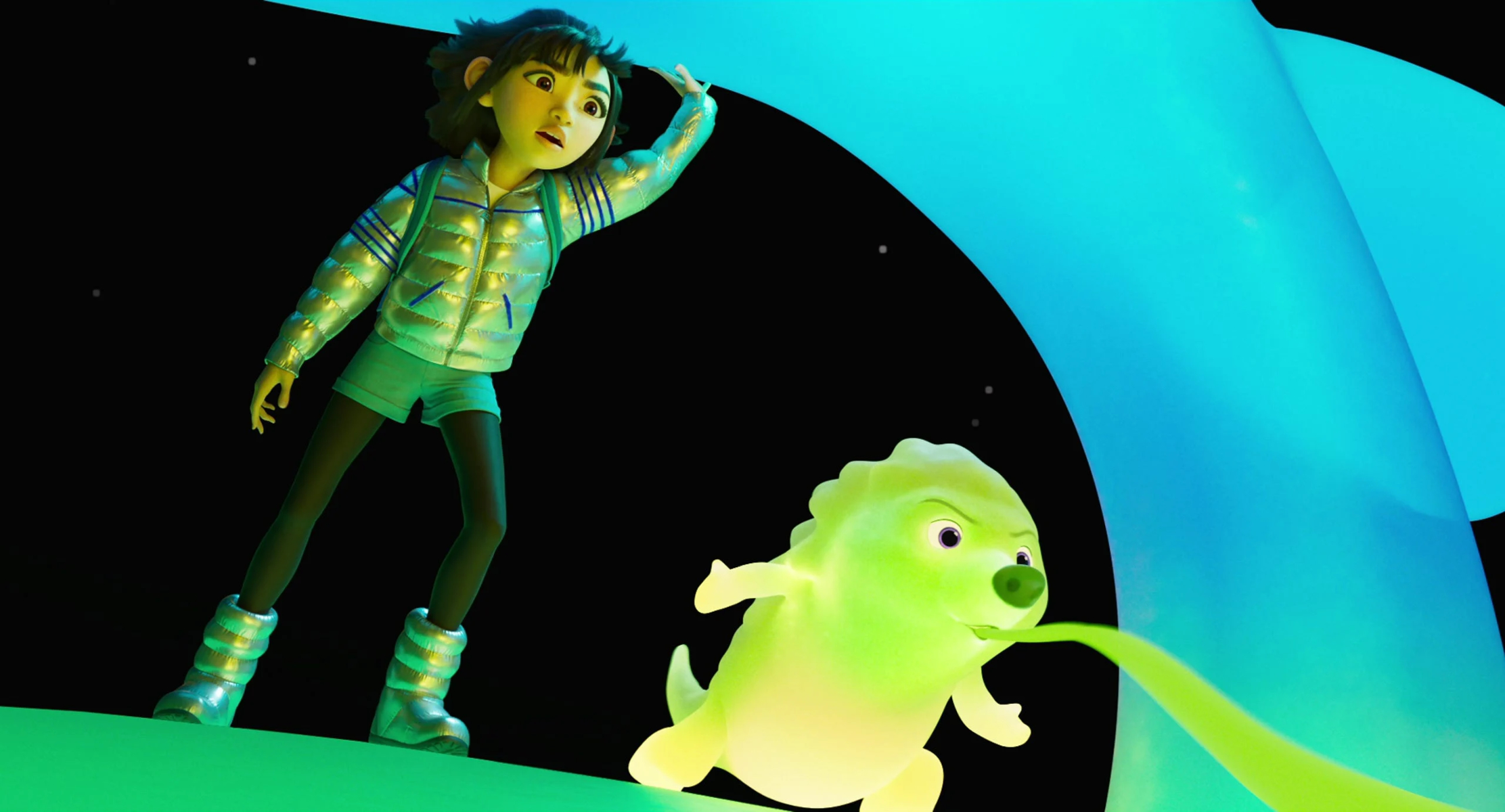 Fei Fei and Gobi from Over the Moon HD Wallpaper