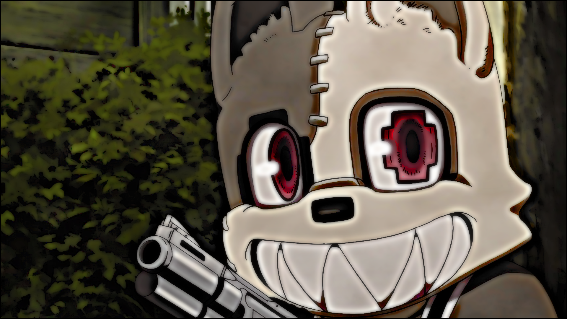 Character from Gleipnir holding a gun HD Wallpaper