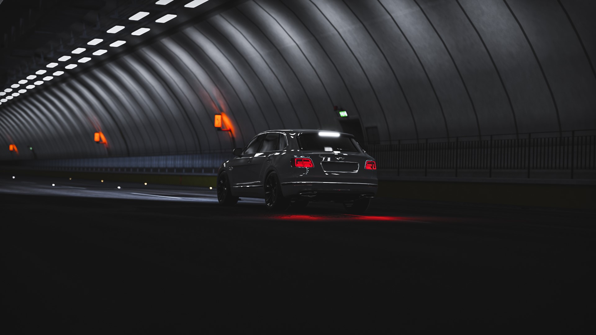 Bentley Bentayga driving in a tunnel in Forza Horizon 4 HD Wallpaper