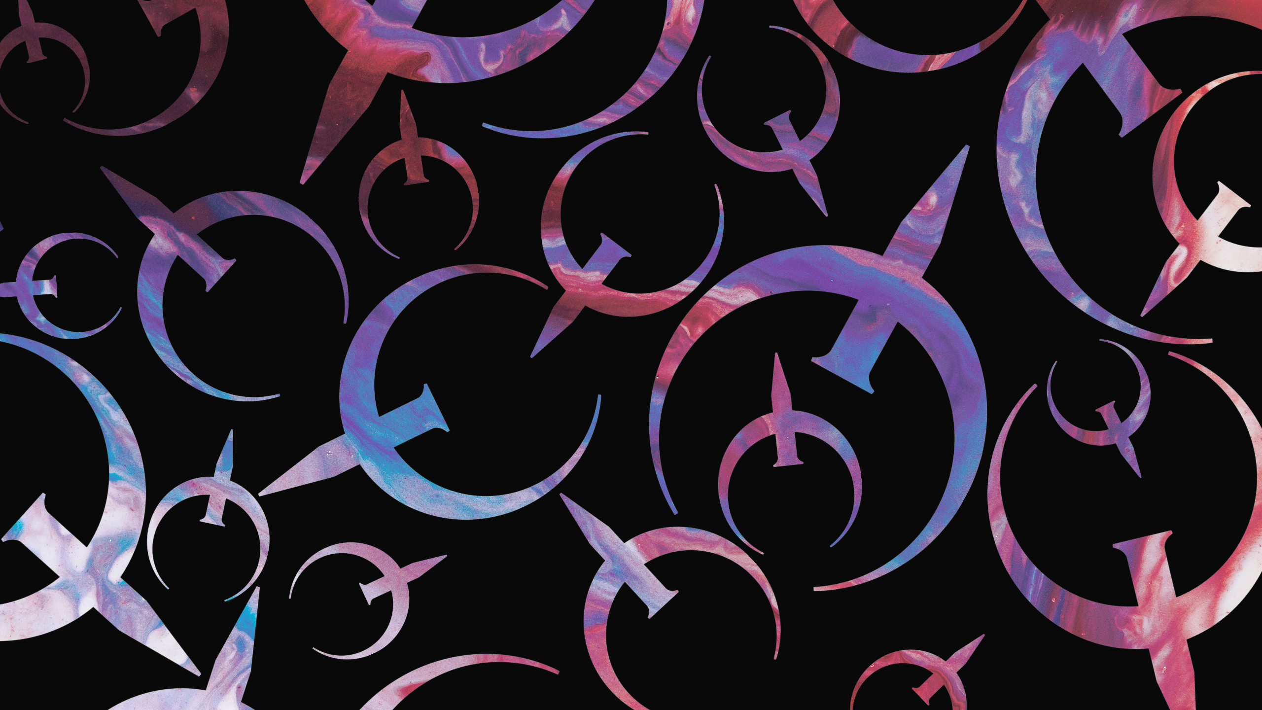 Quake video game art with paint splash HD Wallpaper