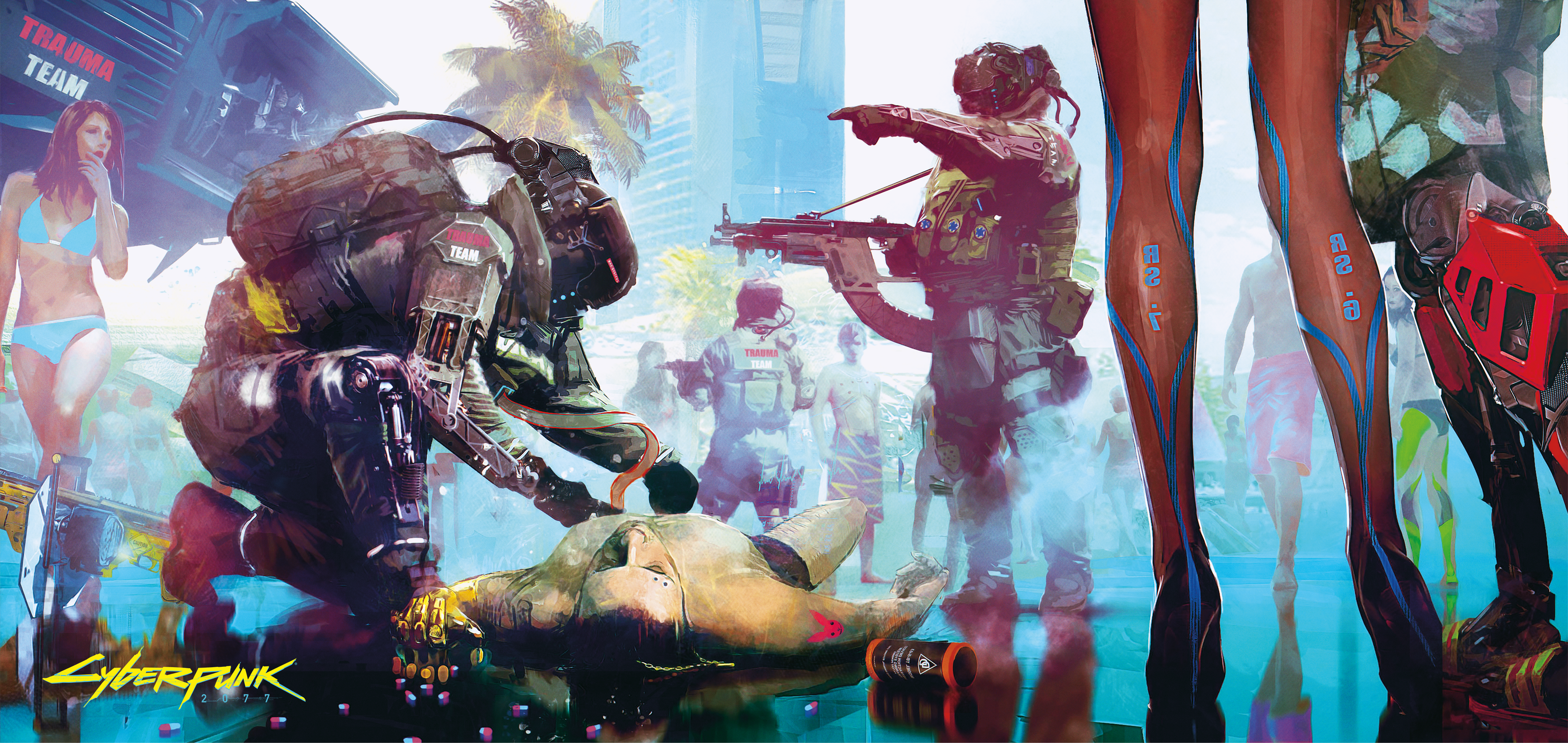 Cyberpunk 2077 Trauma Team concept art HD Wallpaper