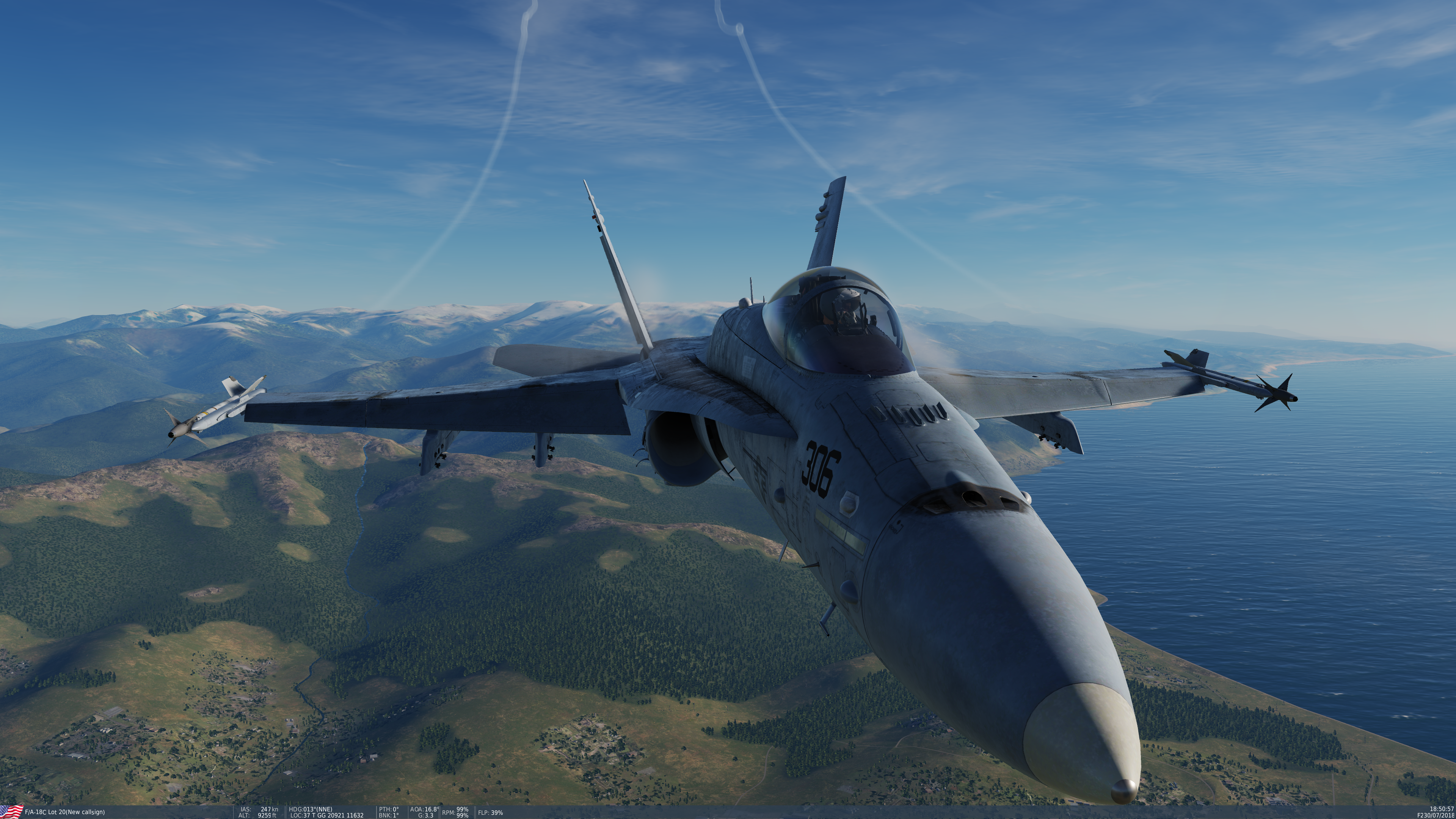 4K McDonnell Douglas F/A-18 Hornet in Digital Combat Simulator HD Wallpaper
