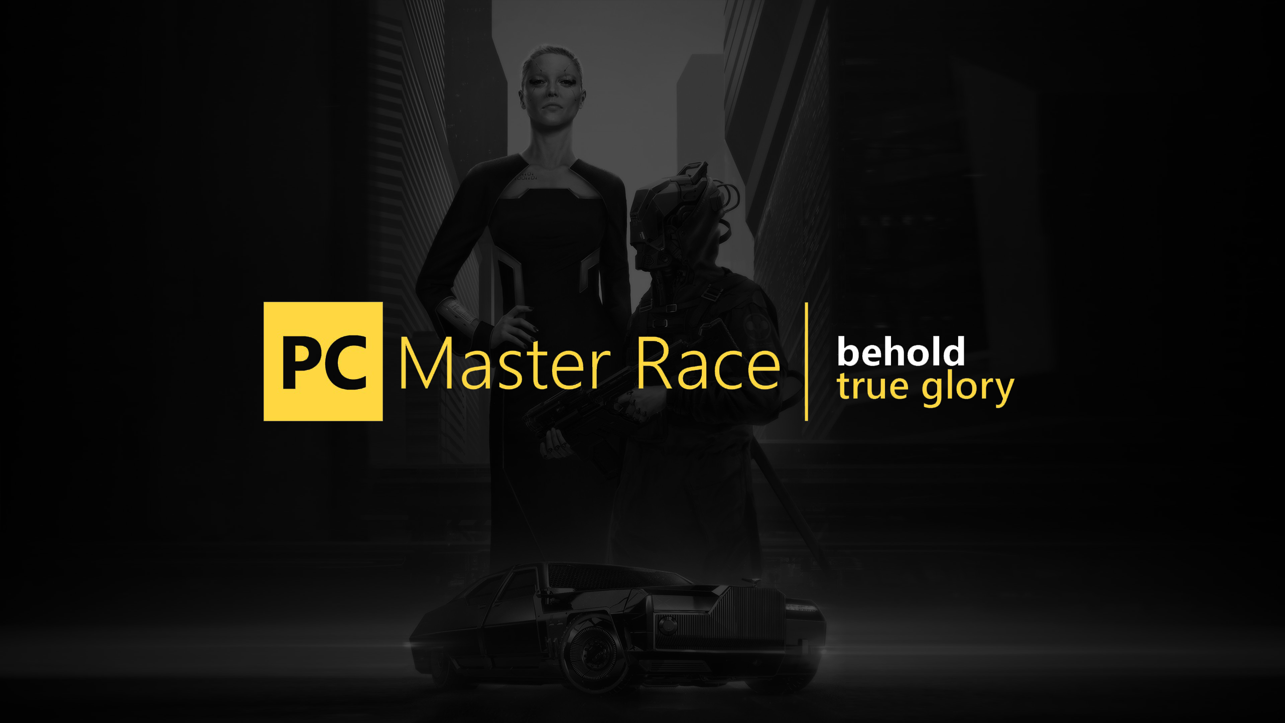 PC Master Race Behold True Glory Logo HD Wallpaper
