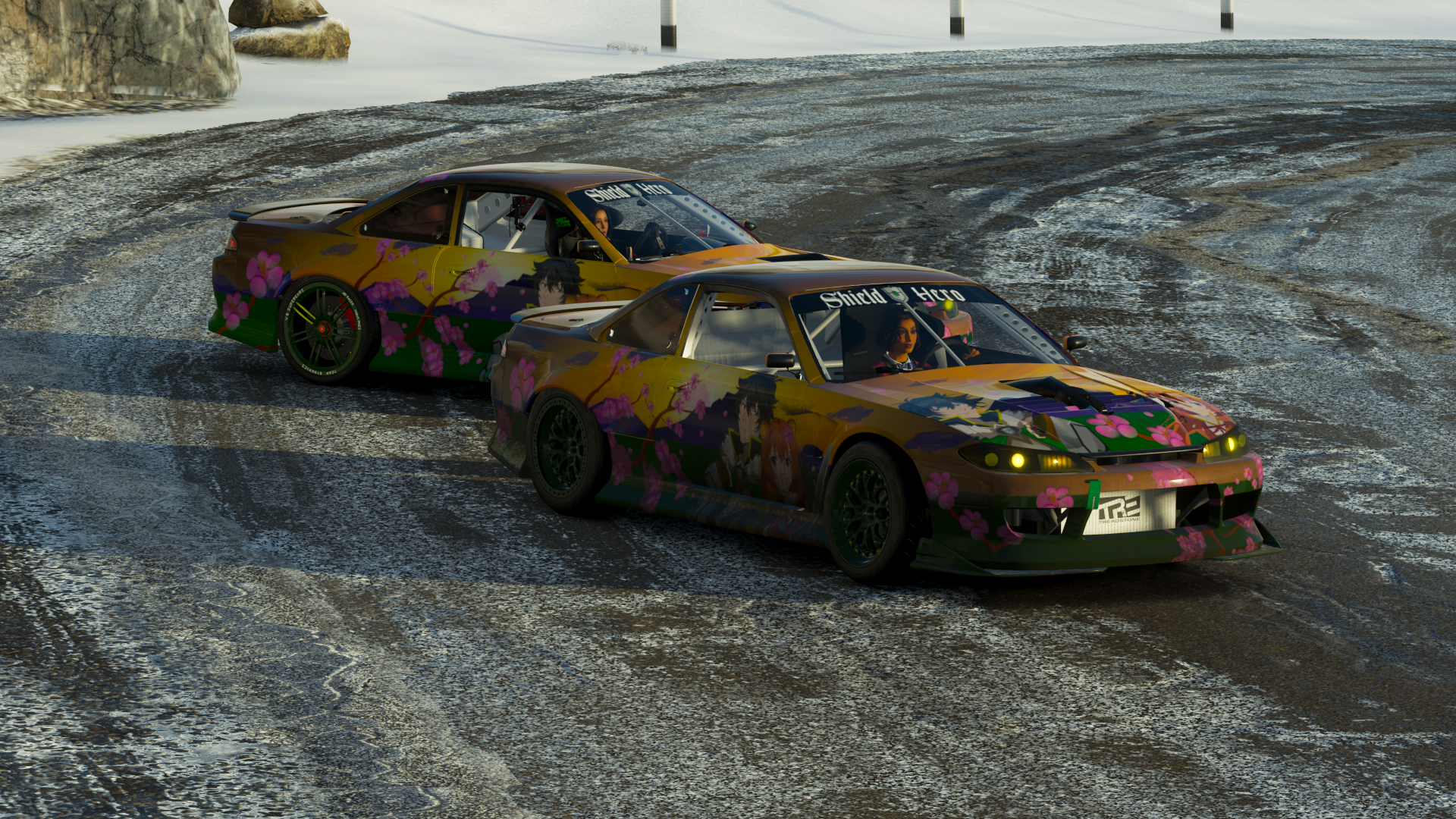 Naofumi Iwatani and Raphtalia from Shield Hero in Forza Horizon 4 HD Wallpaper