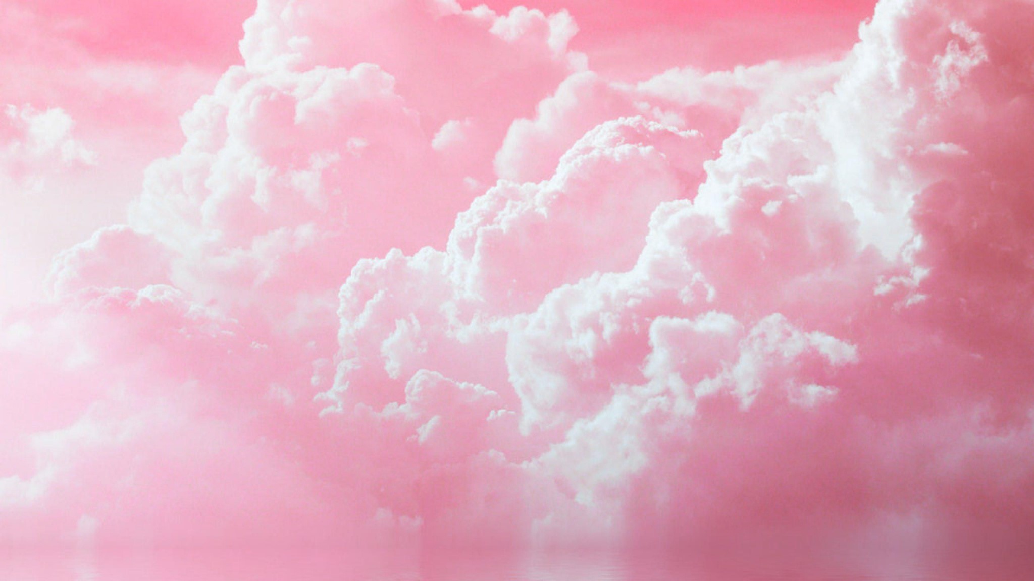 Pink clouds in the sky HD Wallpaper