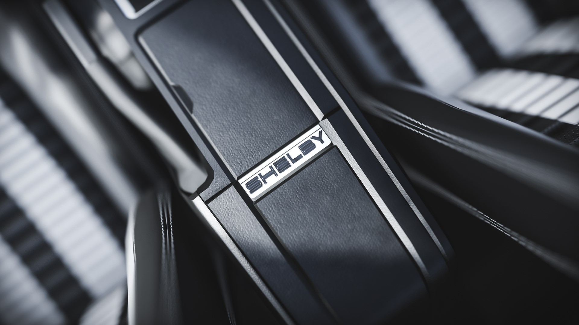 Shelby emblem on a car interior HD Wallpaper