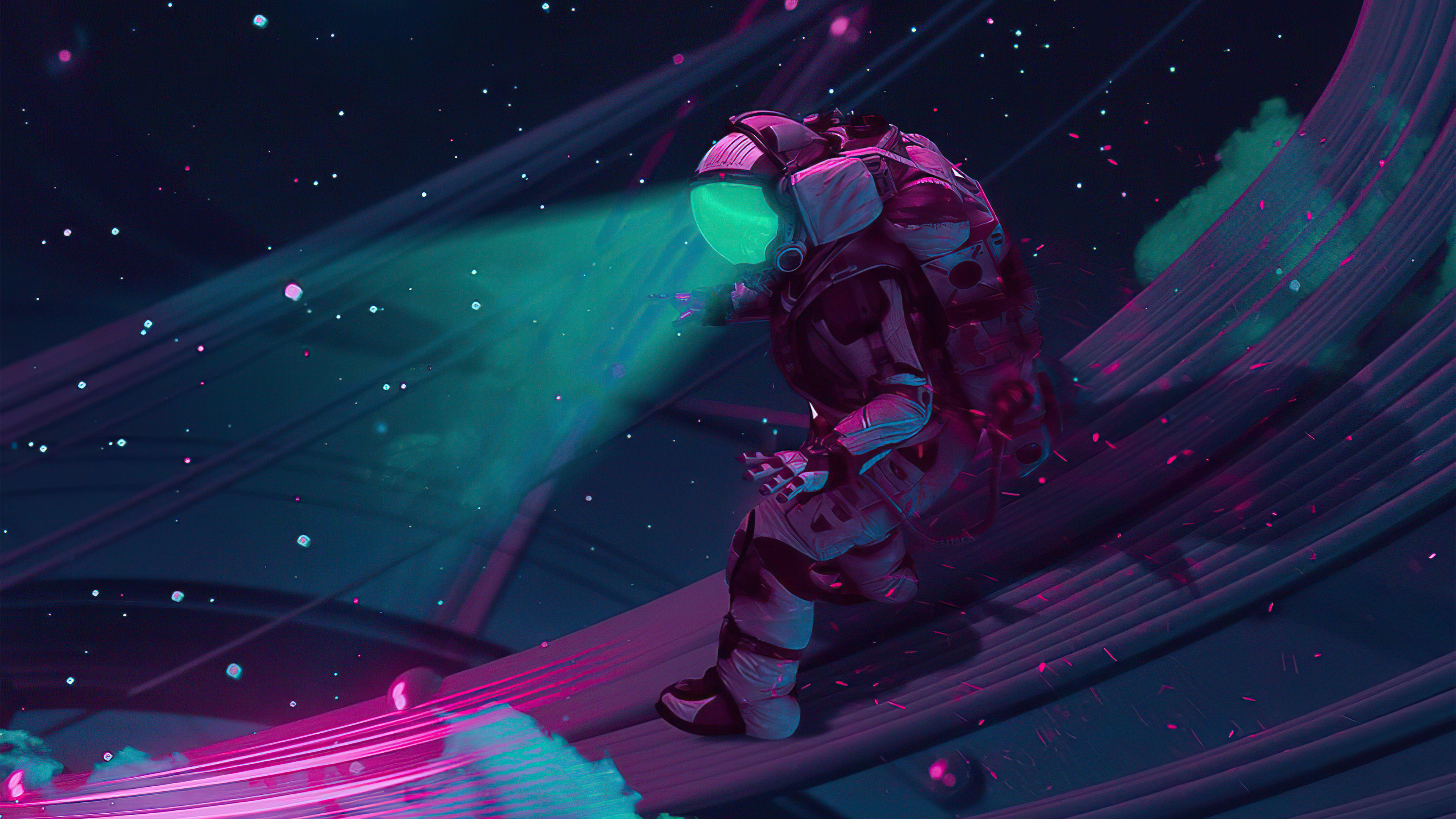 Sci Fi Astronaut in Space 4K HD Wallpaper