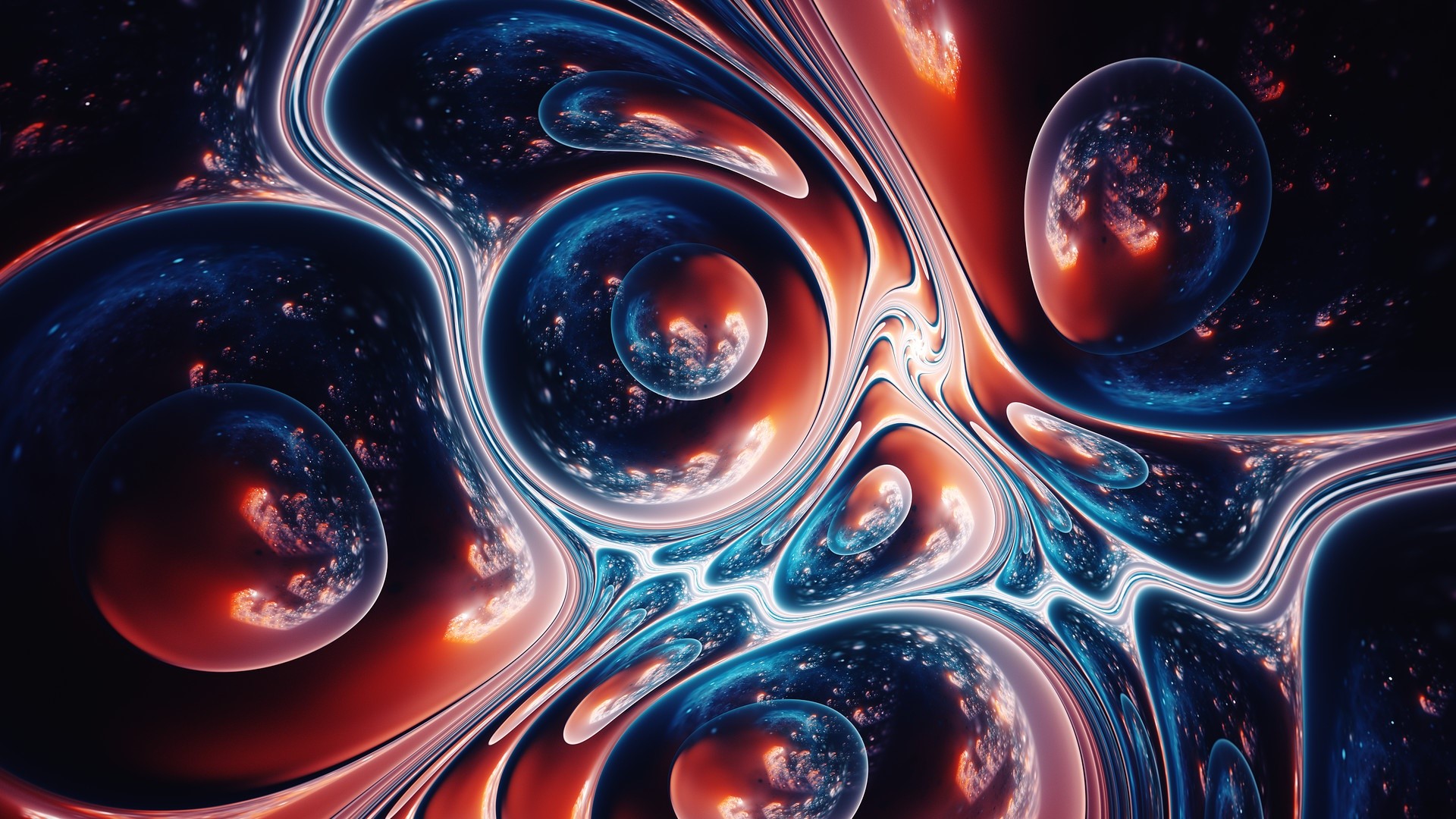 Abstract colorful fractal artwork HD Wallpaper