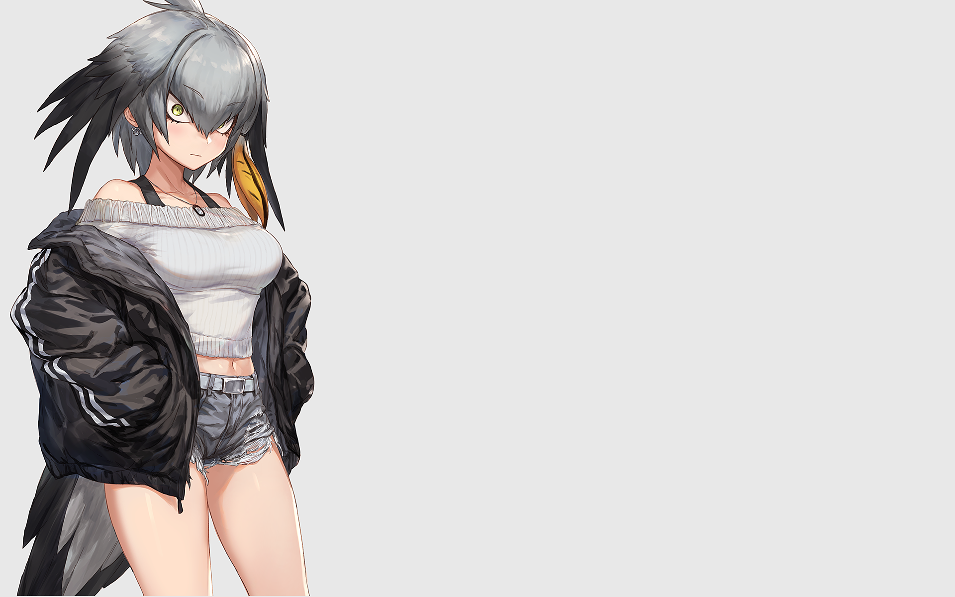 Shoebill from Kemono Friends in Streetwear HD Wallpaper
