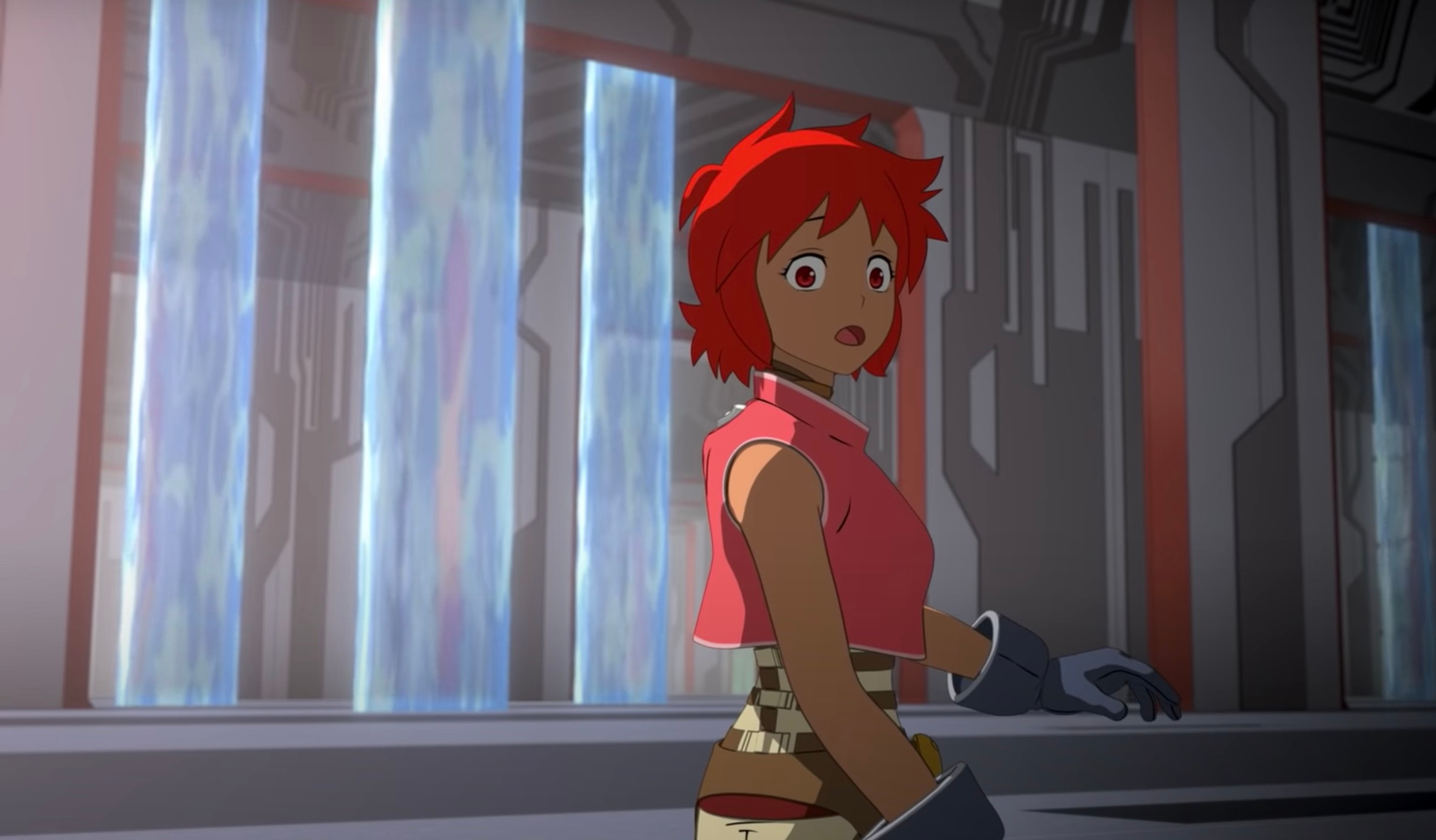 Sara from Eden in a Futuristic Room HD Wallpaper