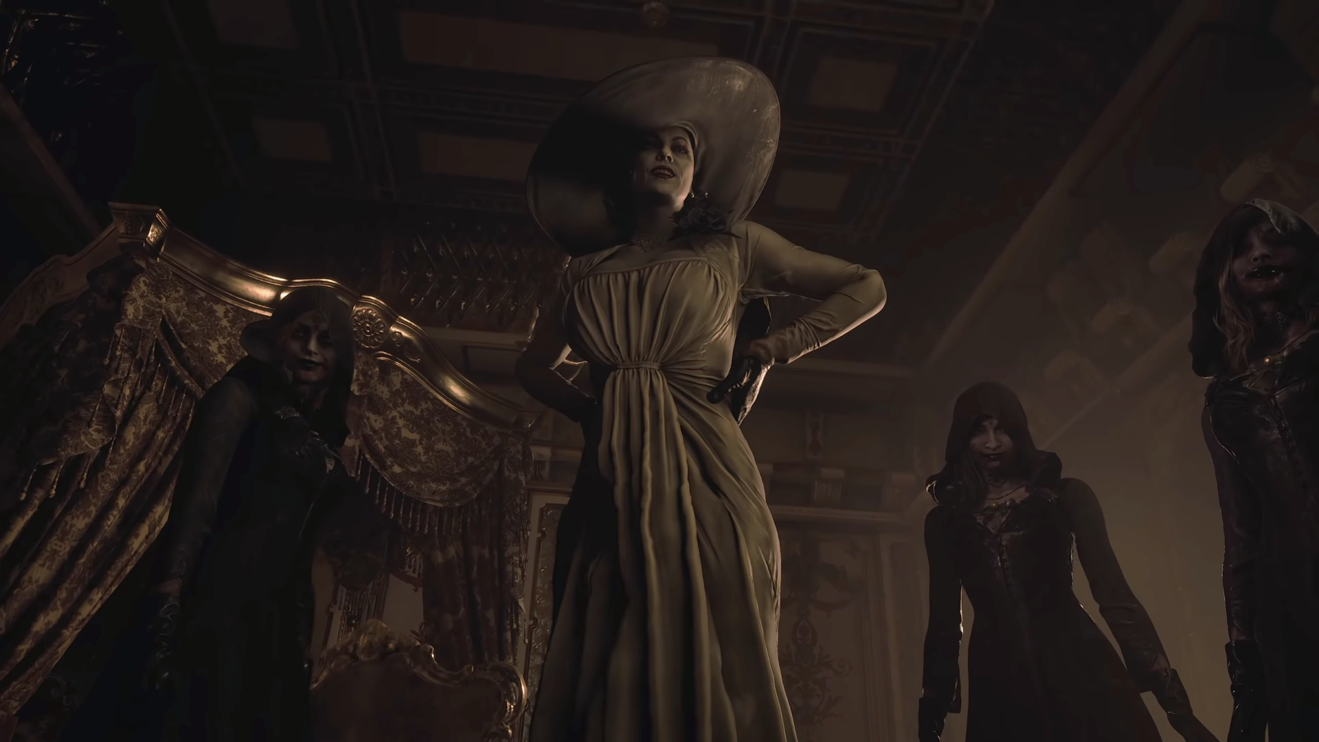 Lady Dimitrescu and her daughters from Resident Evil Village HD Wallpaper