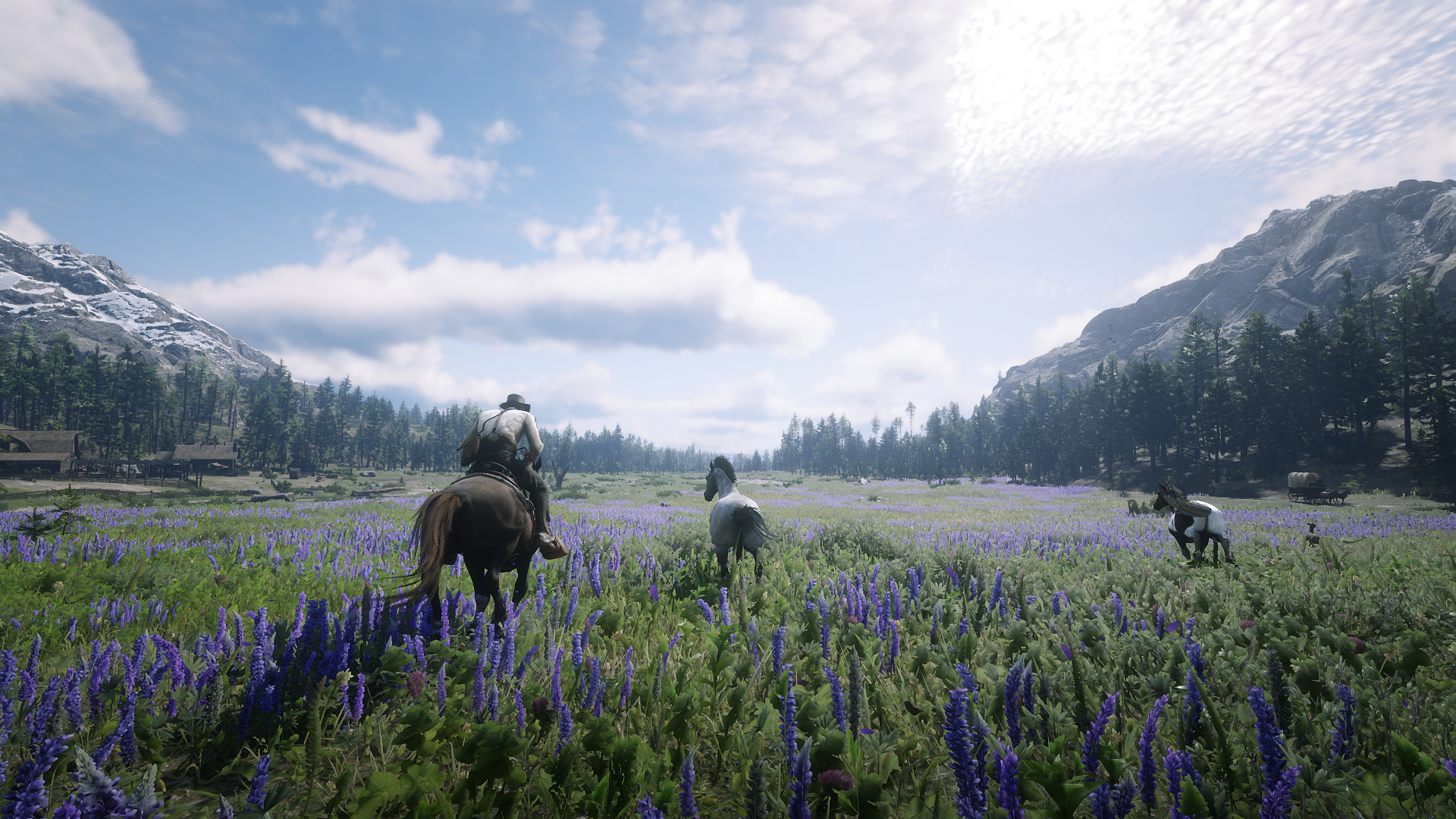 Red Dead Redemption 2 screenshot of a man on horseback HD Wallpaper