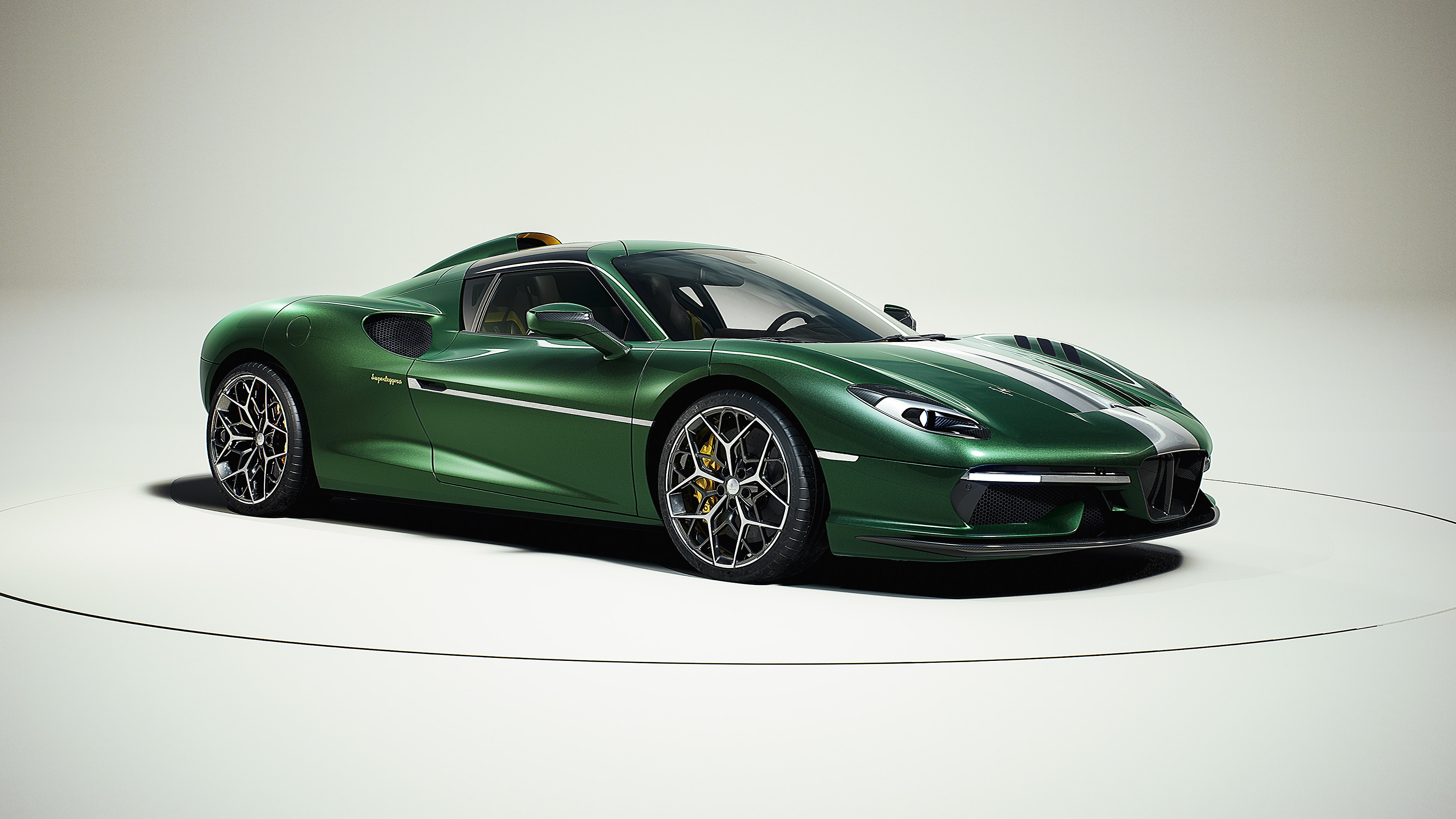 Touring Arese RH95 4K Green Sport Car HD Wallpaper
