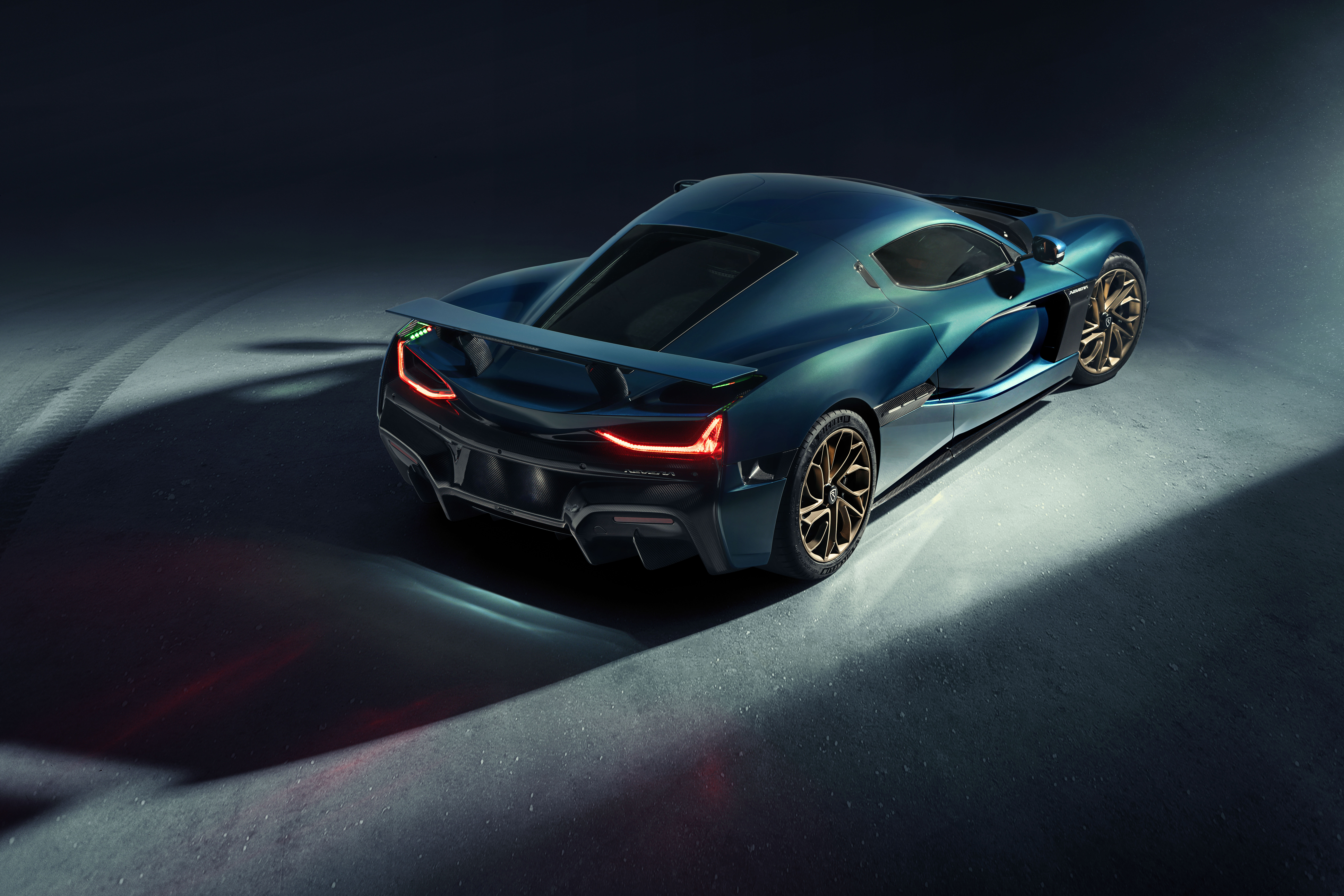Rimac Nevera electric supercar in teal HD Wallpaper