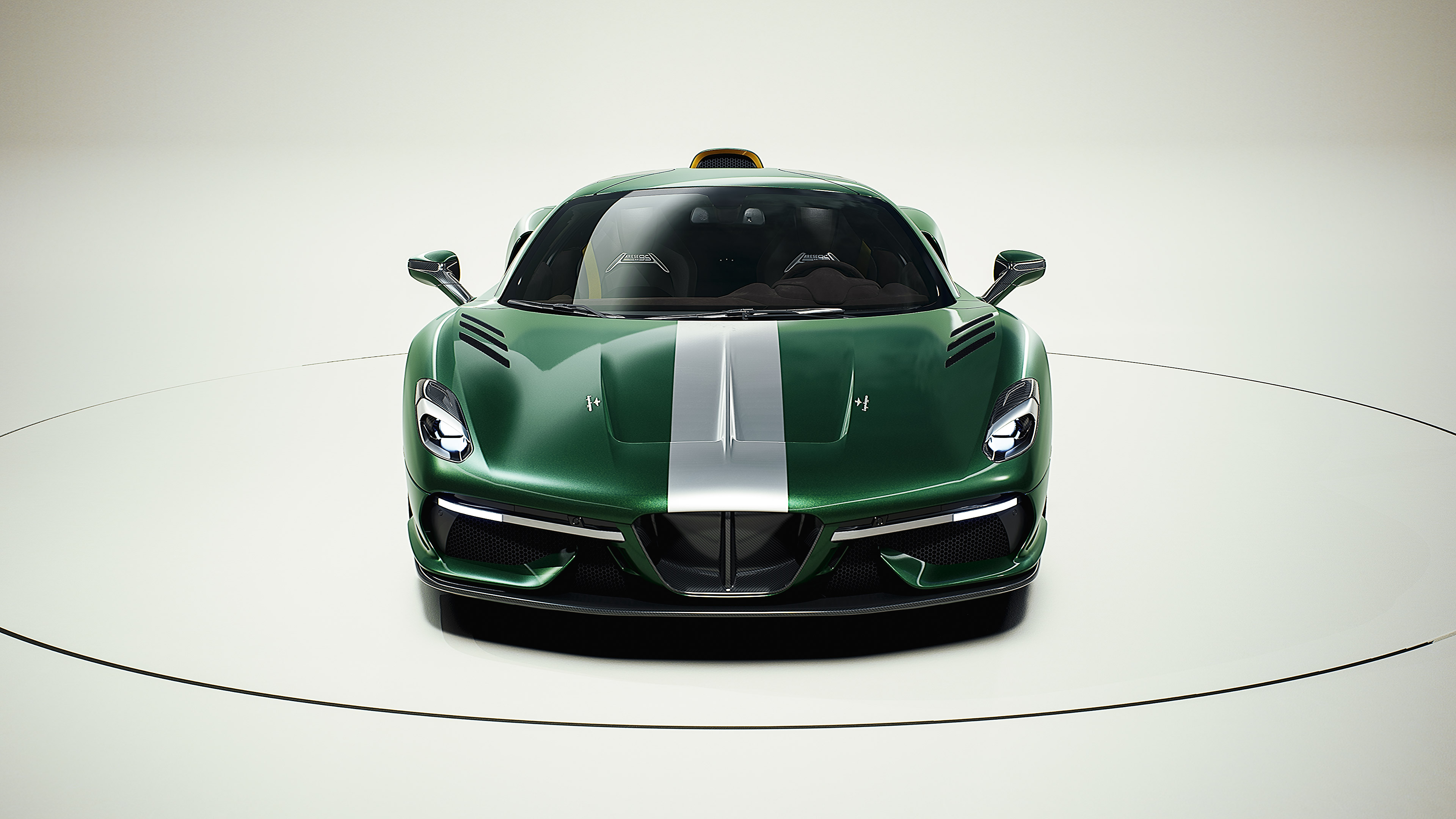 Touring Arese RH95 4K Green Supercar HD Wallpaper