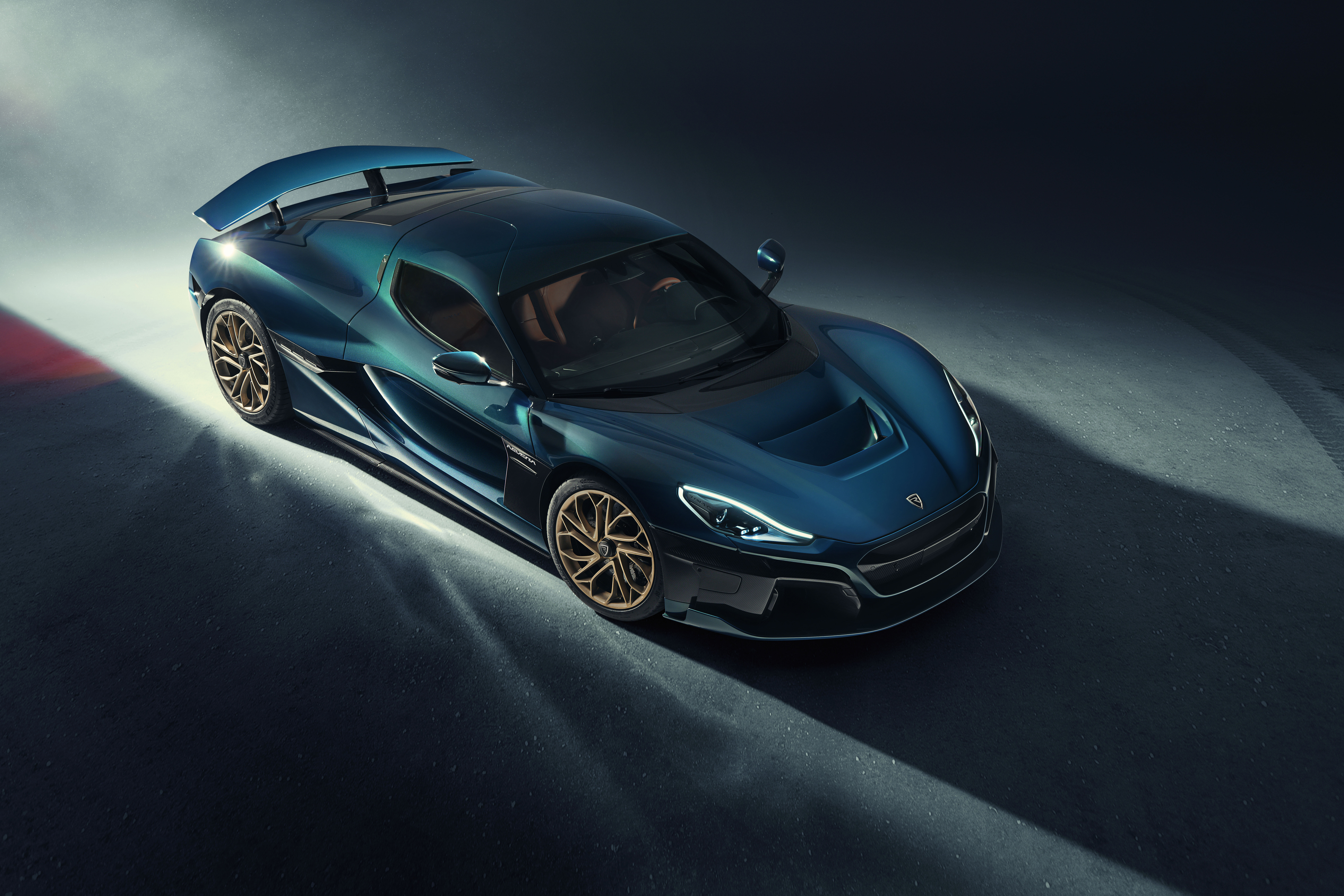 Rimac Nevera electric supercar in teal HD Wallpaper