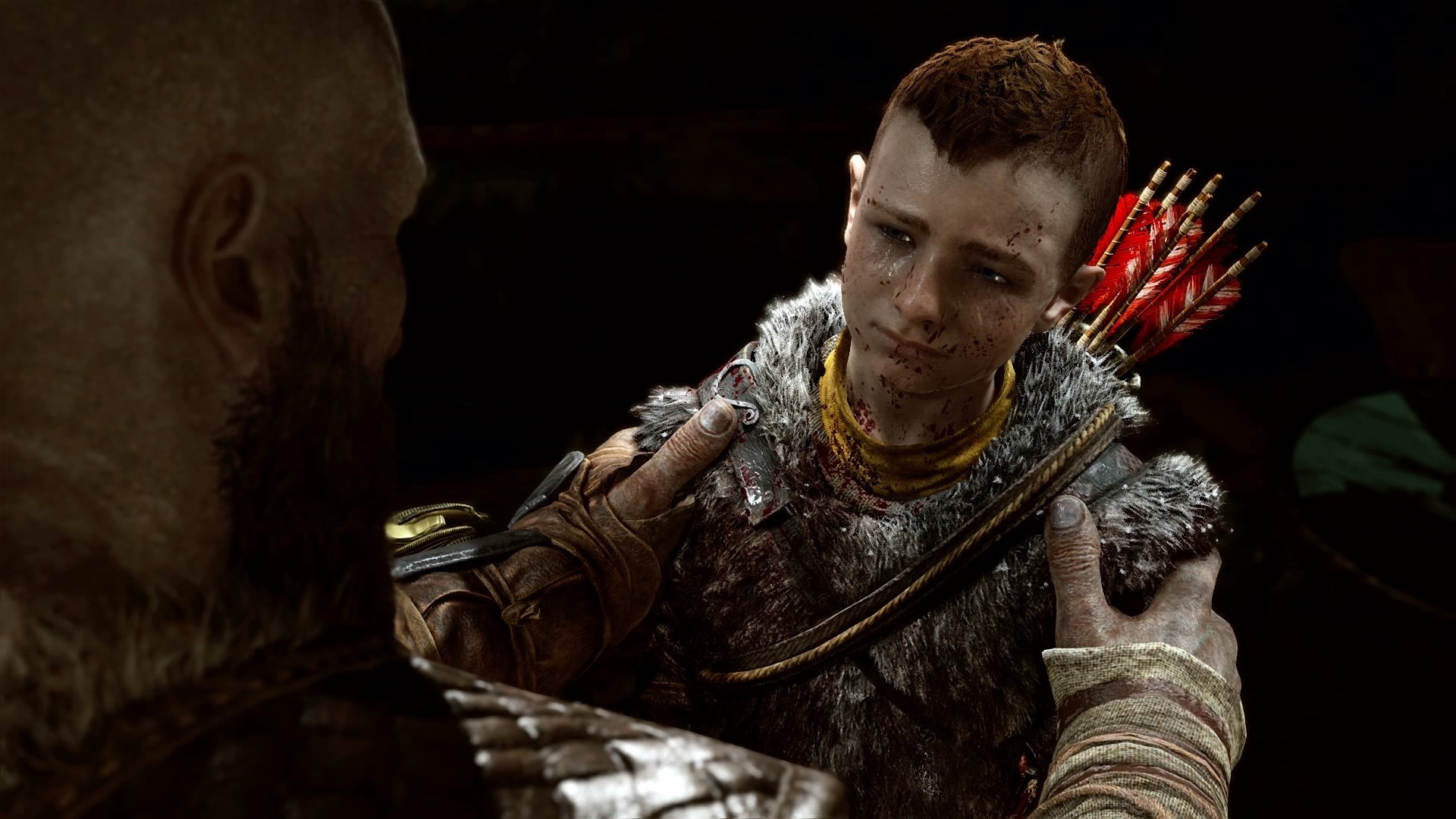 Atreus and Kratos from God of War (2018) HD Wallpaper