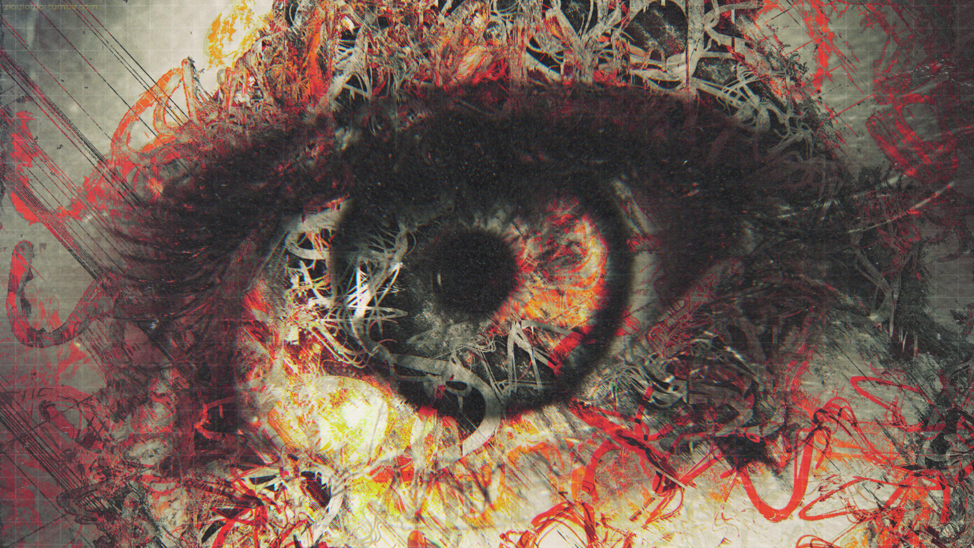 Abstract Glitch Art Eye HD Wallpaper